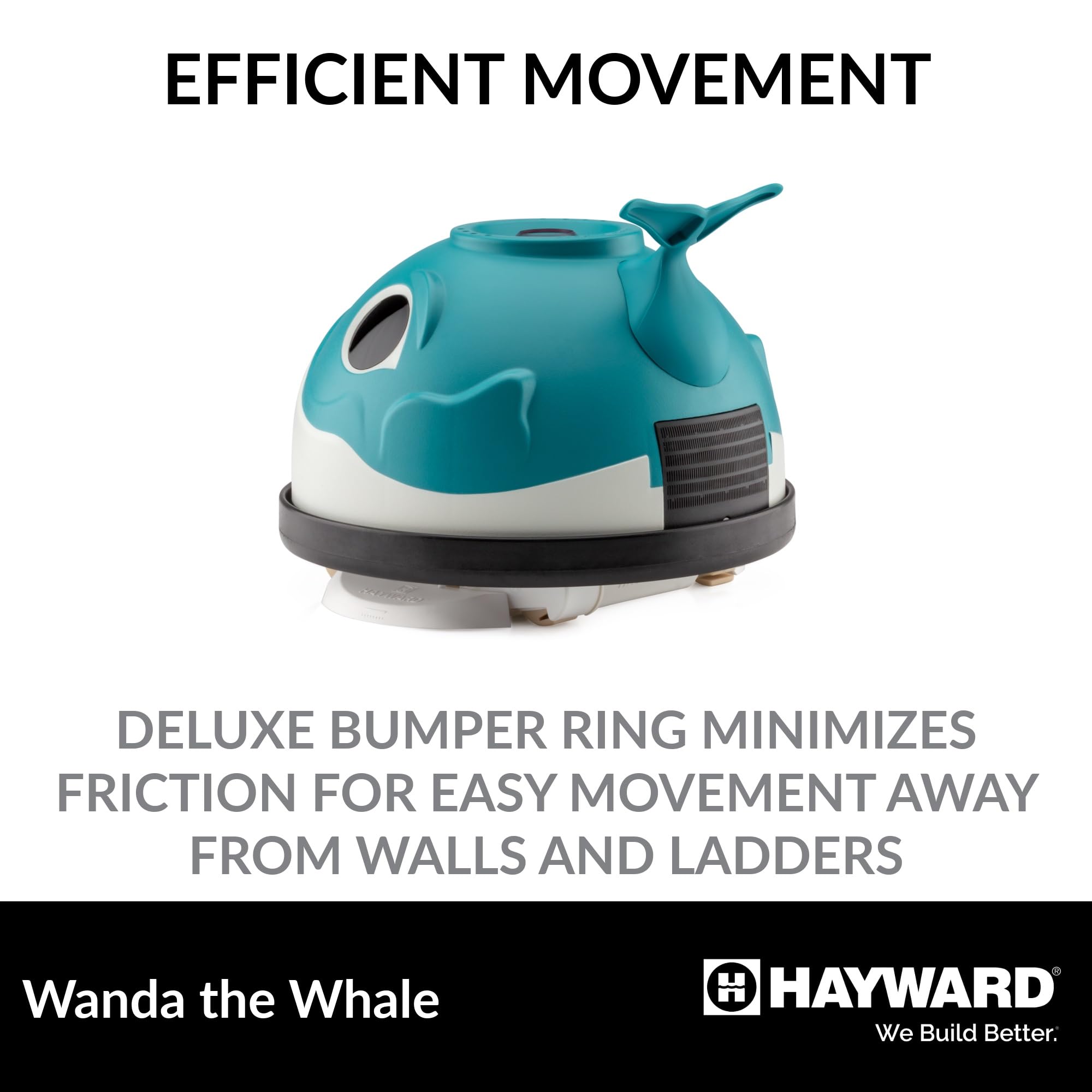 Hayward W3900 Wanda the Whale Automatic Above-Ground Pool Cleaner - Powerful Suction Vacuum for All Pool Sizes | Perfect for Inground & Above-Ground Pools, Ideal for Weekly Maintenance & Debris Removal