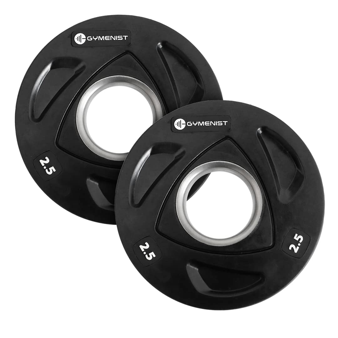 Gymenist Weight Plates Set for Men & Women - Olympic Standard Home Gym Equipment for Strength Training & Fitness Workouts