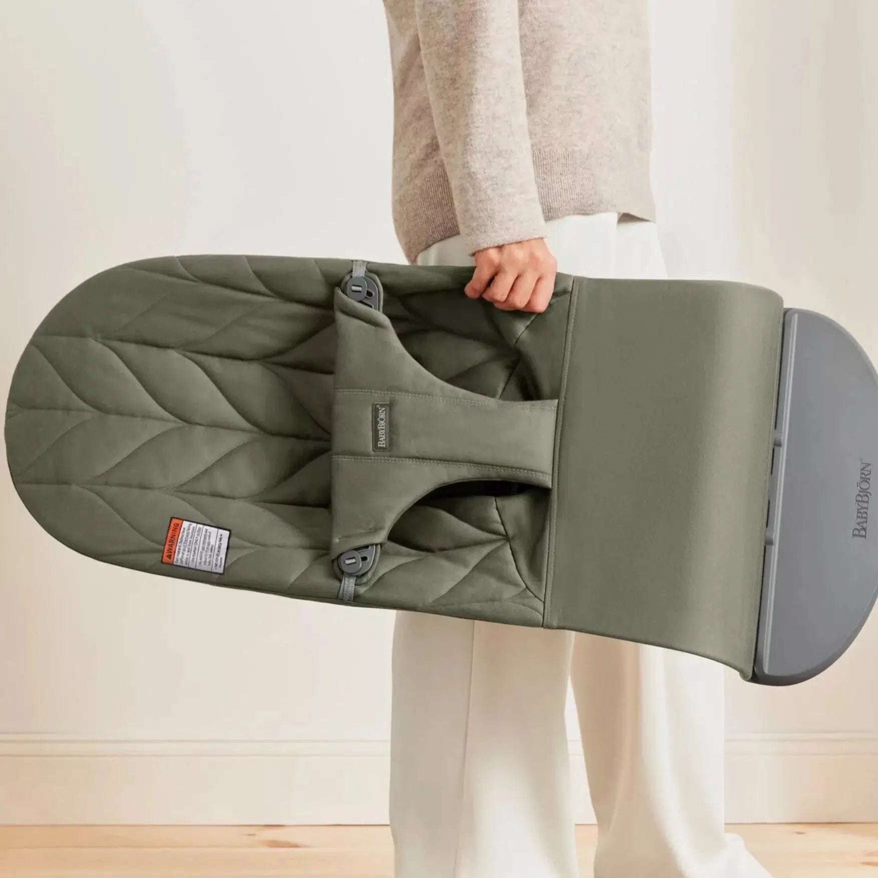 Baby Bjorn Bouncer Bliss Woven Petal Quilt Dark Green - Premium Baby Rocker for Newborns & Infants - Perfect for Nursery, Playtime & Soothing Fussy Babies
