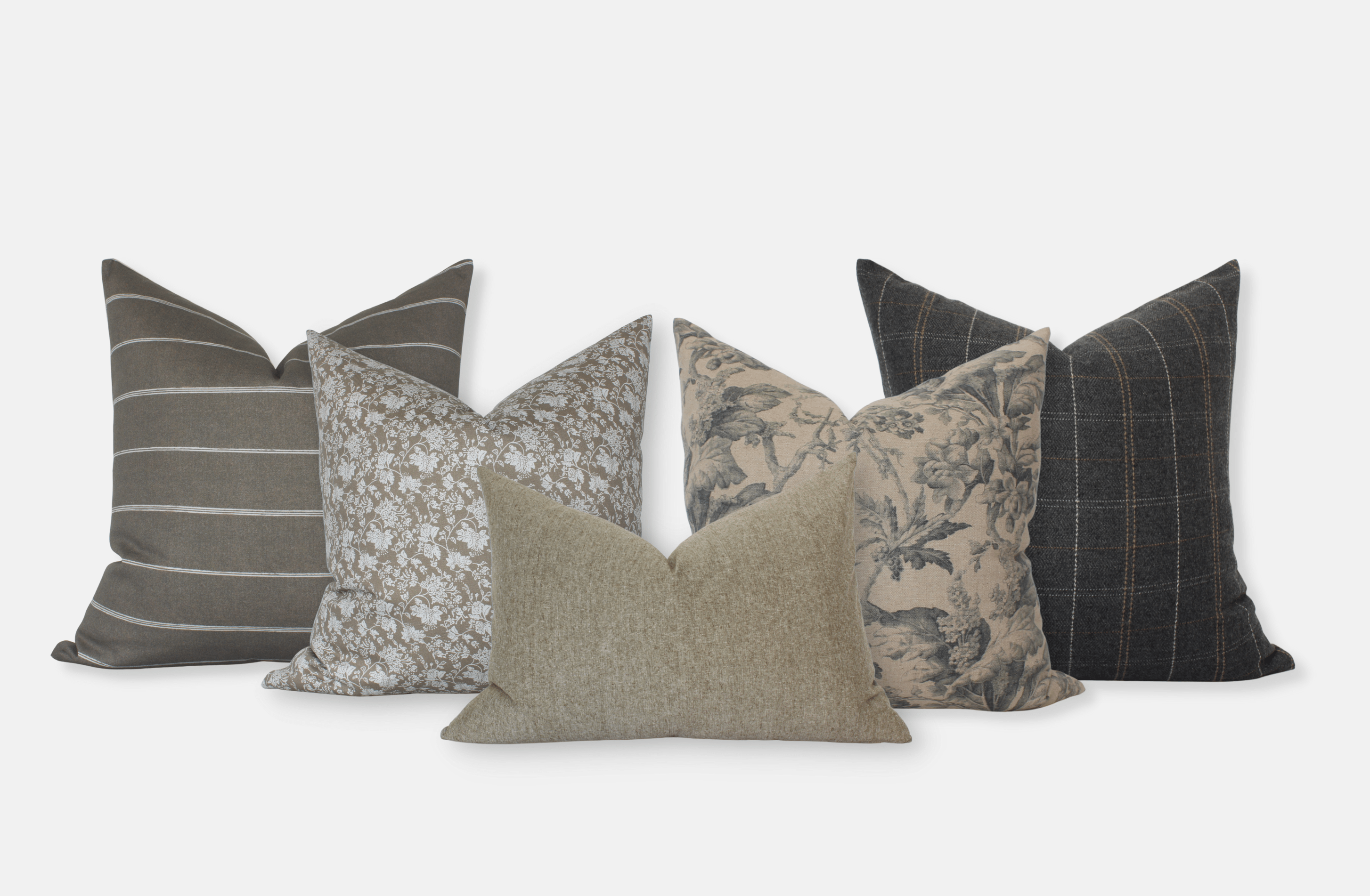 Premium Moody Sofa Pillow Set of 5 - Soft Decorative Throw Cushions for Living Room, Bedroom & Dorm - Cozy Home Decor Accent