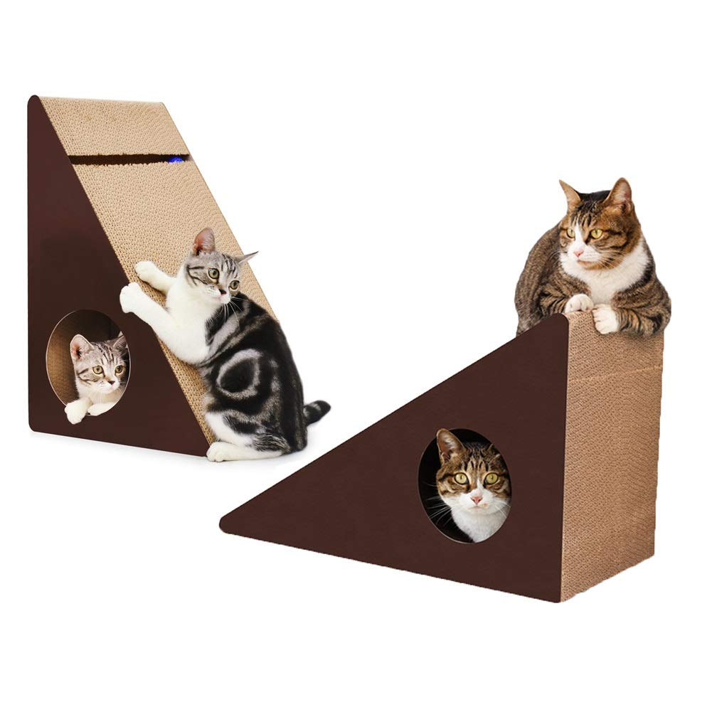 Premium Cat Scratching Post with 3 Vertical Angles - Durable Corrugated Cardboard Pet Tree for Scratching & Play - Perfect for Indoor Cats, Kittens & Multi-Cat Households (Pet Supplies & Toys)