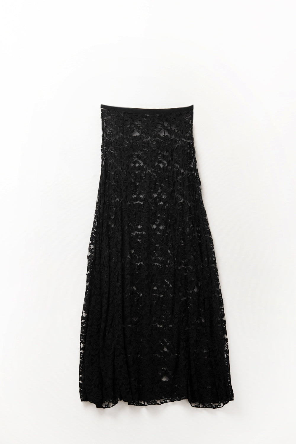 Trendy Black Lace Long Skirt for Women - Elegant & Stylish for Parties, Weddings & Evening Events