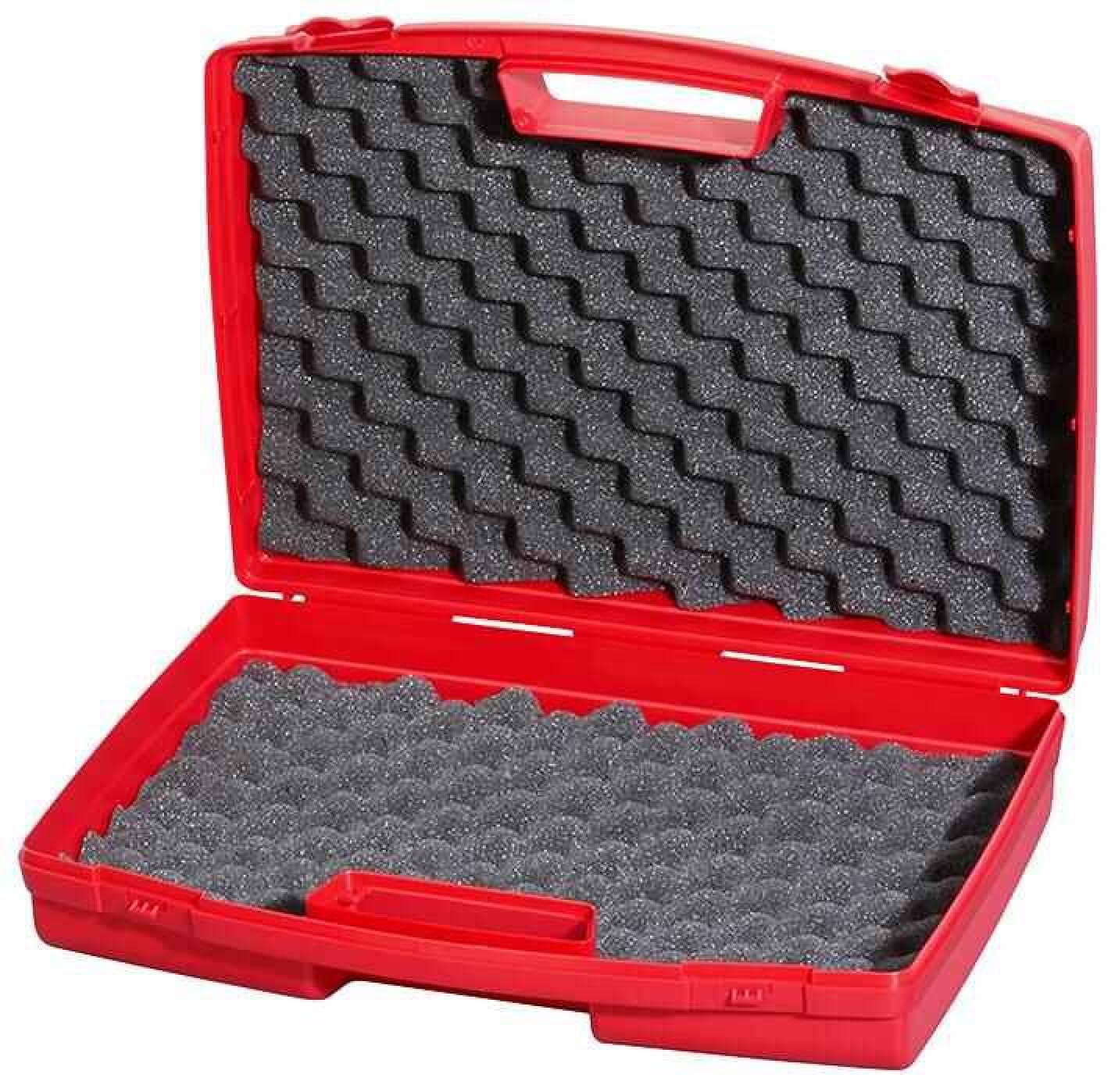 Durable Red Polypropylene Briefcase Storage Case with Custom Foam Insert - Perfect for Tools, Electronics & Travel Accessories Organization