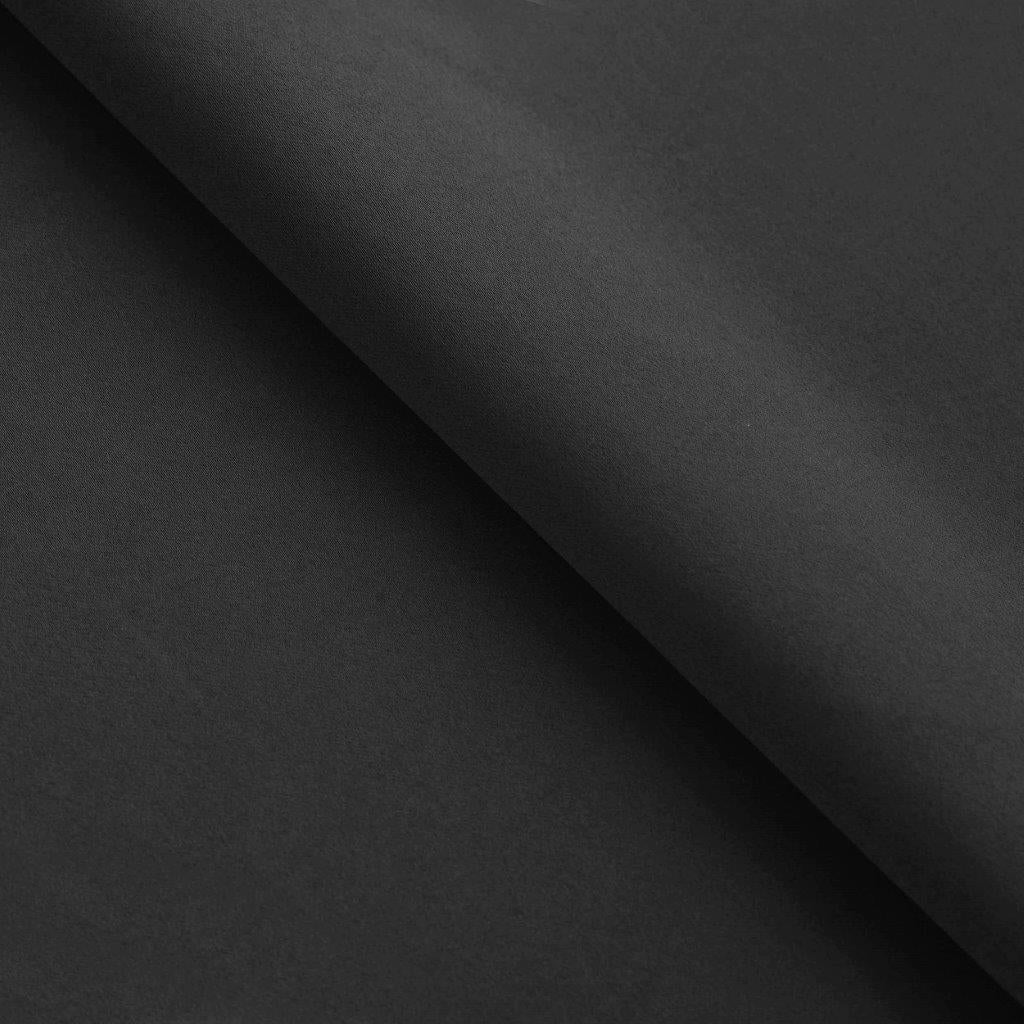 Solid Classic Modern Grommet Blackout Curtain Set - Thermal Insulated Room Darkening Drapes for Bedroom, Living Room & Home Theater (Black)