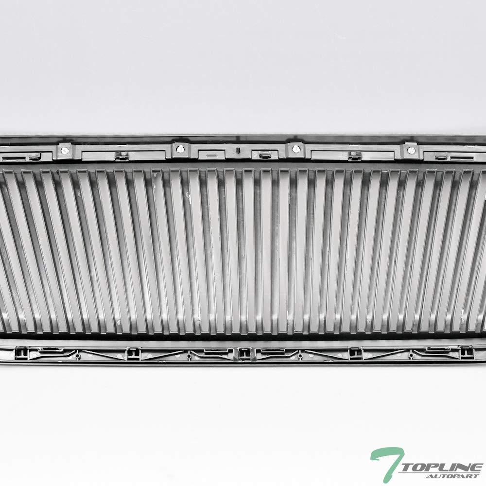 ABS Chrome Vertical Front Hood Bumper Grill Grille Guard for 2004-2008 Ford F150 - Heavy Duty Protection & Off-Road Style Upgrade for Trucks