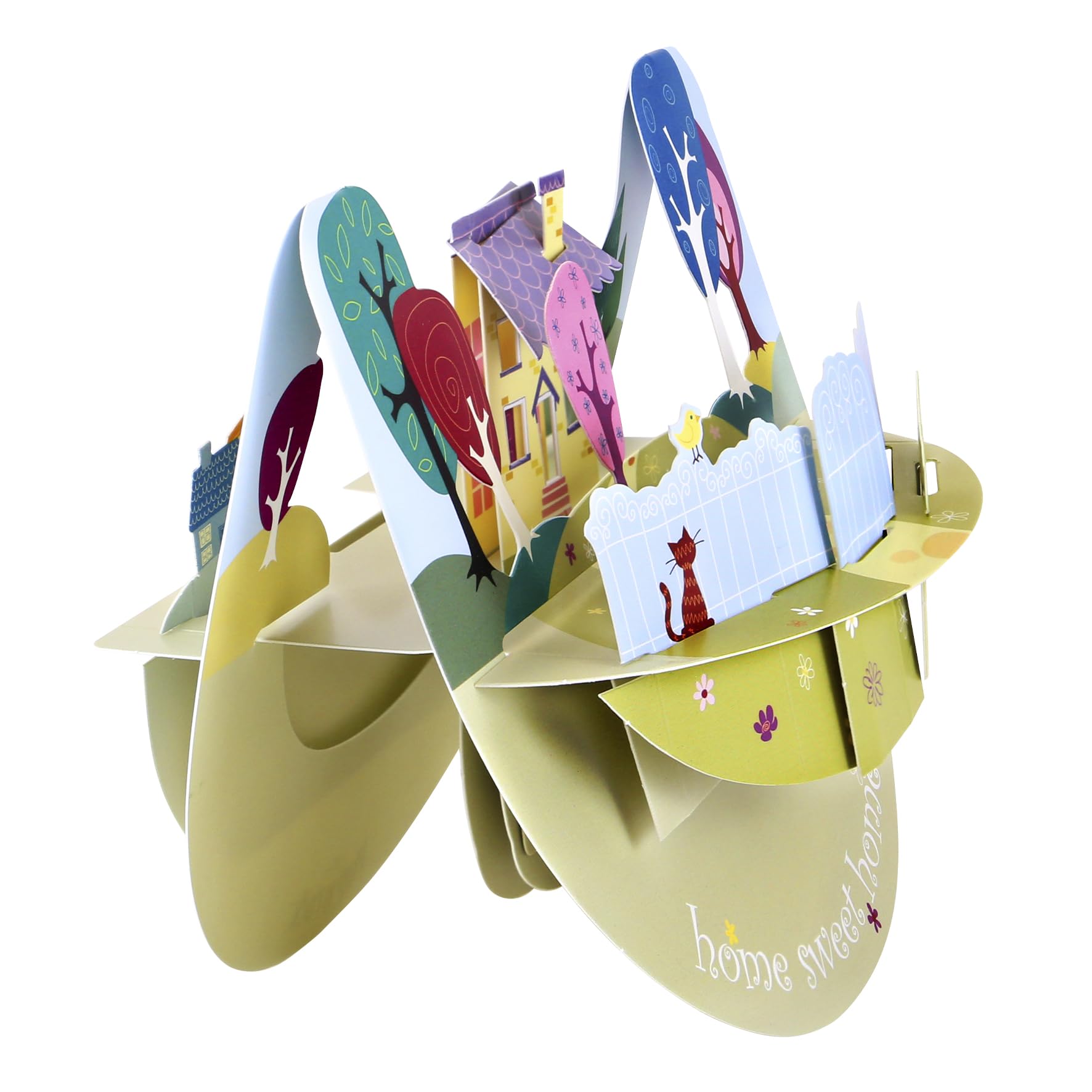 SANTORO Popnrock 3D Pop Up Greeting Card - Home Sweet Home - Housewarming Gift for New Home, Moving, Family | Good Luck & Congratulations Card | Perfect for Housewarming Parties & New Home Celebrations