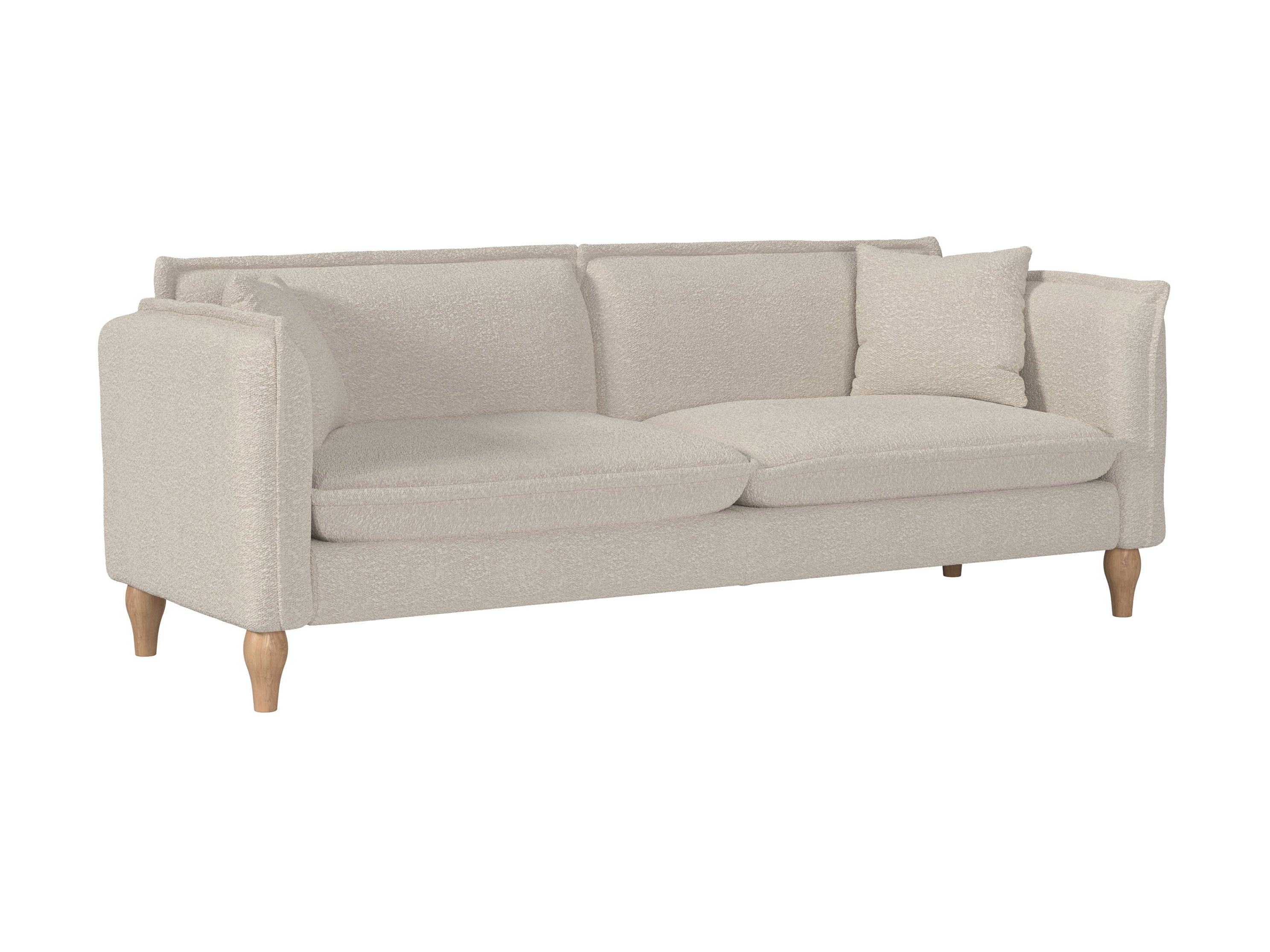 Luxury Cream Boucle Sofa - Modern Upholstered Living Room Couch for Home & Office Comfort | Perfect for Small Spaces, Apartments & Cozy Lounging