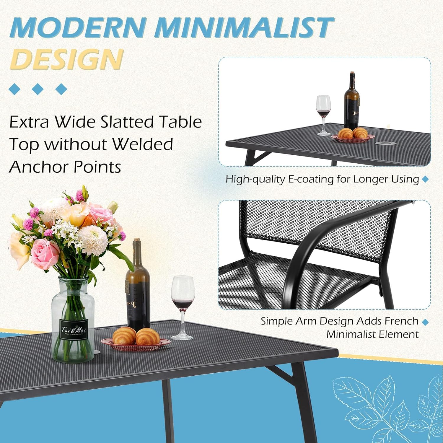 Outdoor Dining Set for 4 - 51