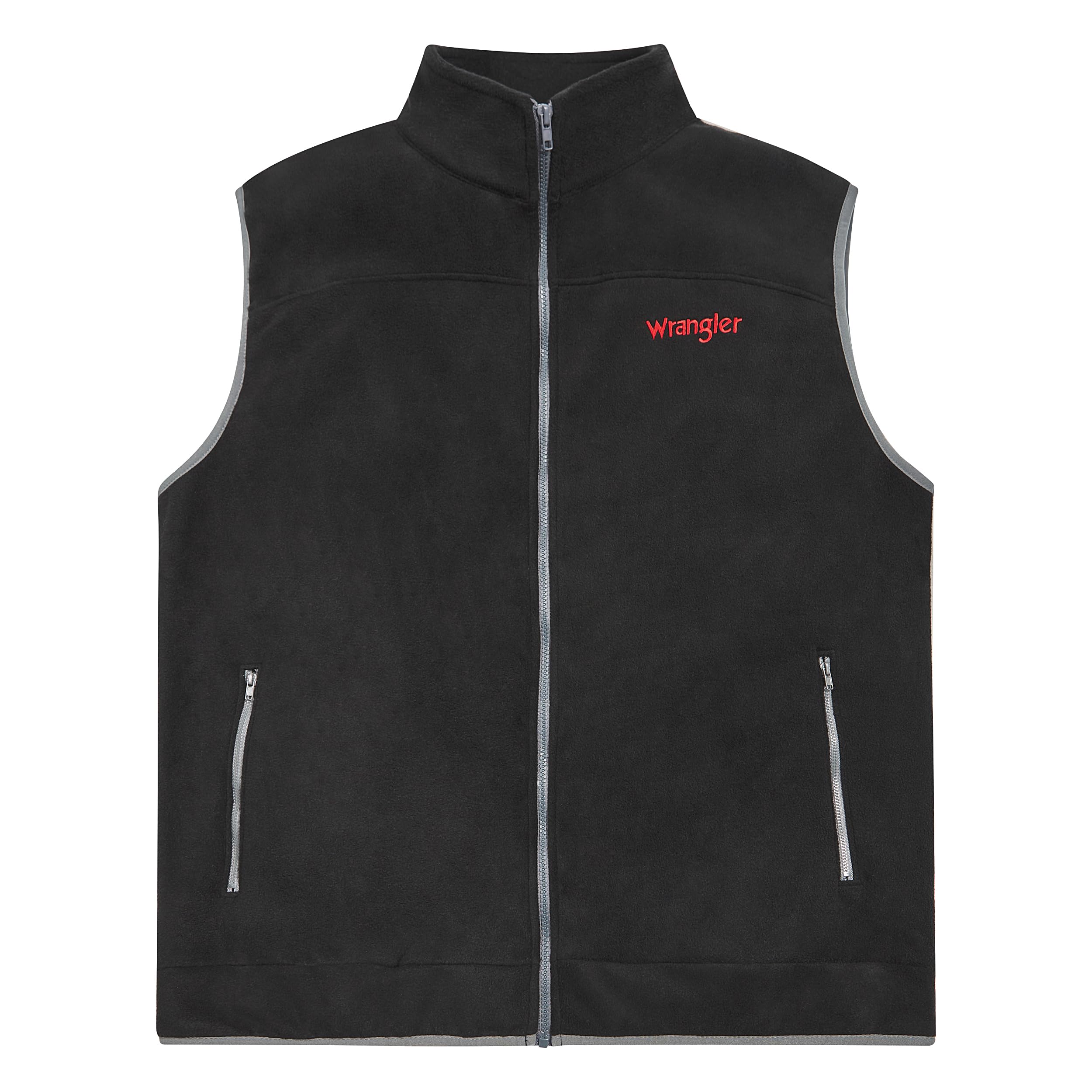 Wrangler Men's Big & Tall Polar Fleece Zip-Up Sleeveless Vest - Warm Winter Layering for Outdoor Work & Casual Wear