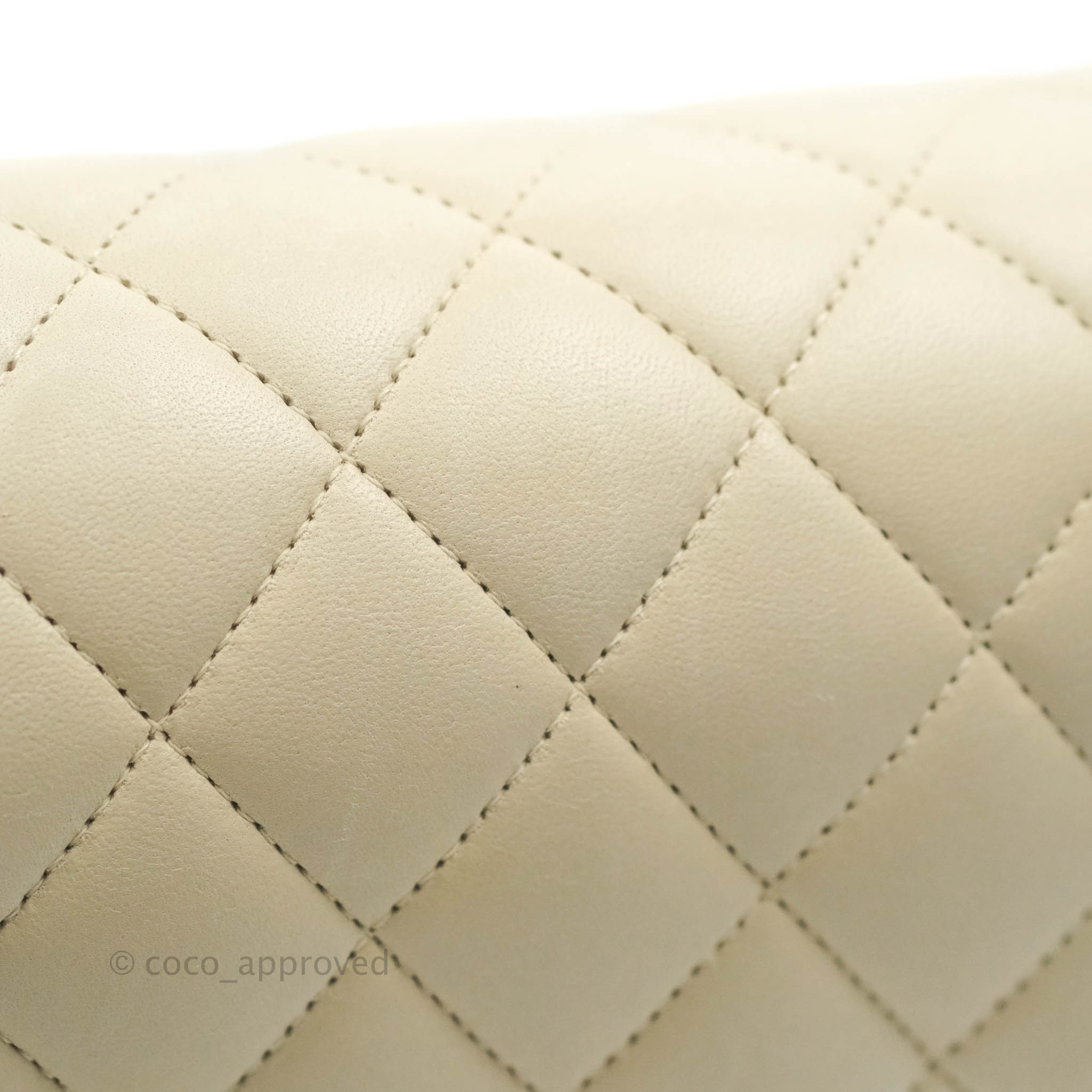 Chanel Classic Medium Double Flap Bag in Light Beige Lambskin with Gun Metal Hardware - Luxury Designer Handbag for Women, Perfect for Date Night & Special Occasions