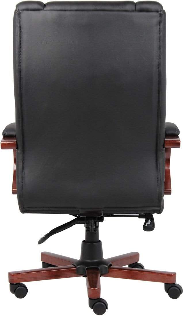 Premium Boss High Back Executive Office Chair with Wood Finish [B8991 C] - Ergonomic Support for Long Work Hours in Home & Corporate Offices