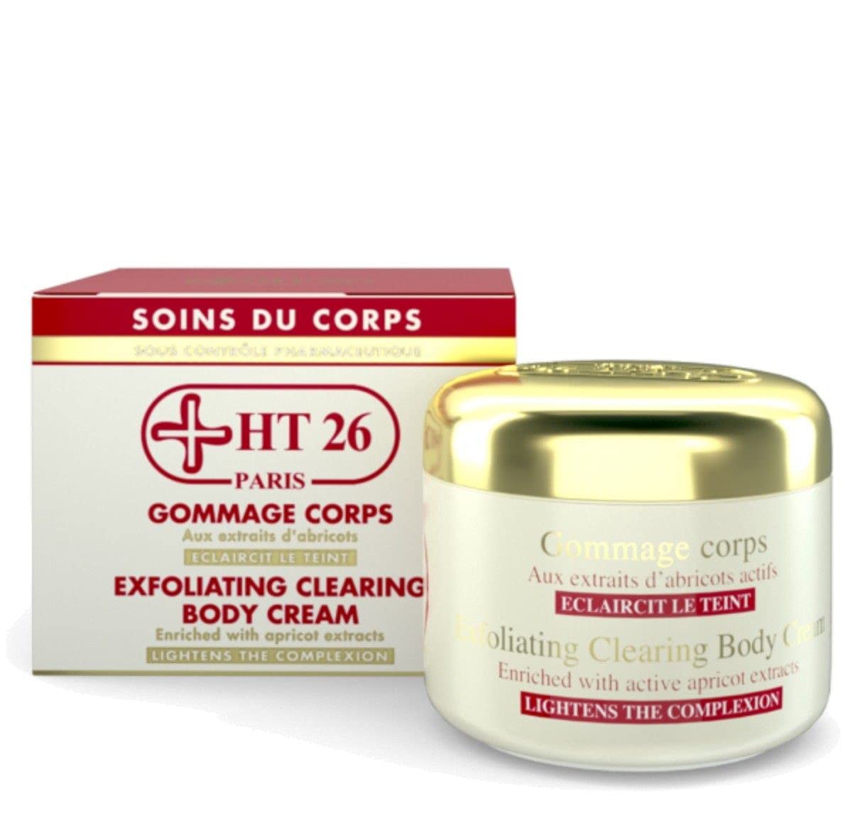 HT26 Exfoliating & Clearing Body Scrub Cream - Deep Cleansing for Smooth Skin | Perfect for Post-Workout, Pre-Tanning & Dry Skin Care