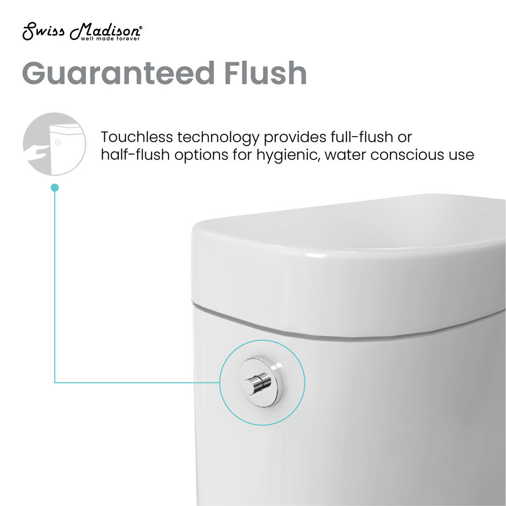 Monaco One Piece Elongated Toilet with Touchless Dual Flush 1.1/1.6 GPF - Water Saving, ADA Compliant for Modern Bathrooms & Commercial Spaces