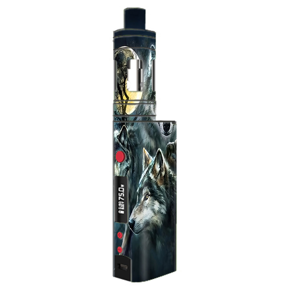 3 Wolves Moonlight Kangertech Topbox Mini Vape Skin - Protective Cover for Kangertech Topbox Mini E-Cigarette, Perfect for Nighttime Vaping and Outdoor Adventures