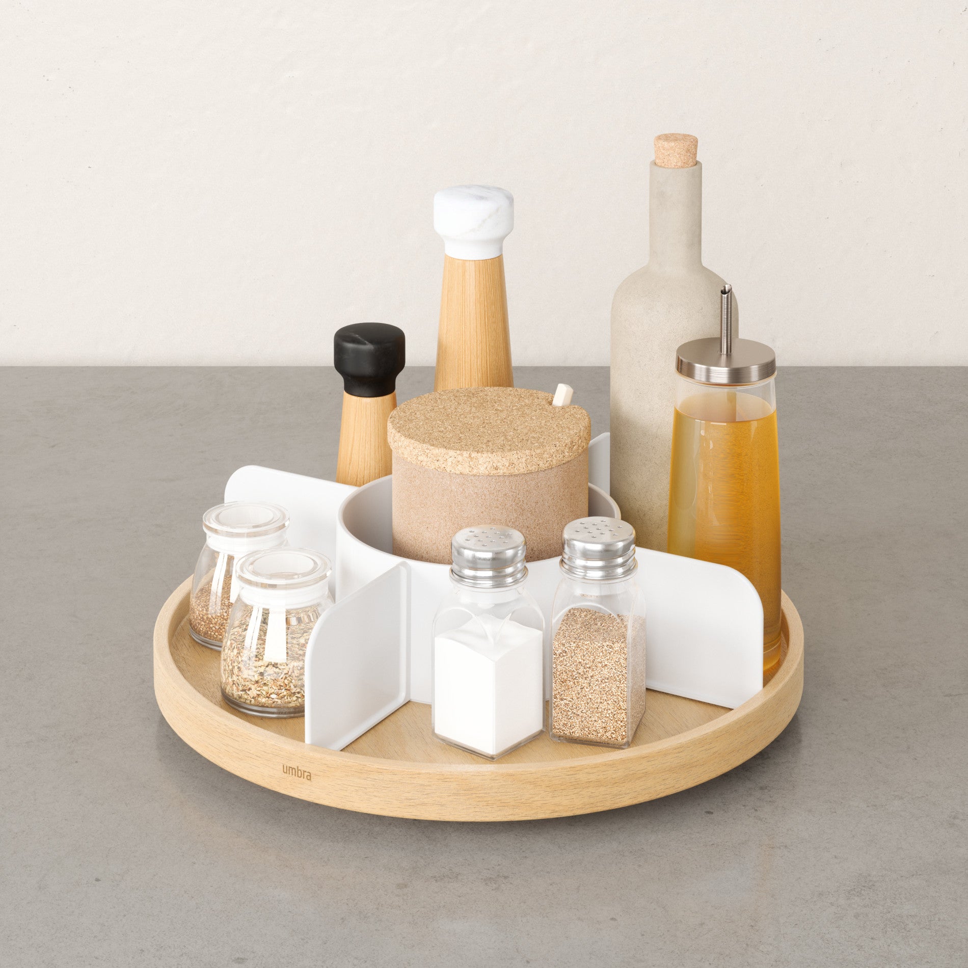 Bellwood Lazy Susan Turntable - 12 Inch Round Rotating Tray for Kitchen, Dining Table, Spice Organization - Perfect for Serving Food, Organizing Condiments & Decorating