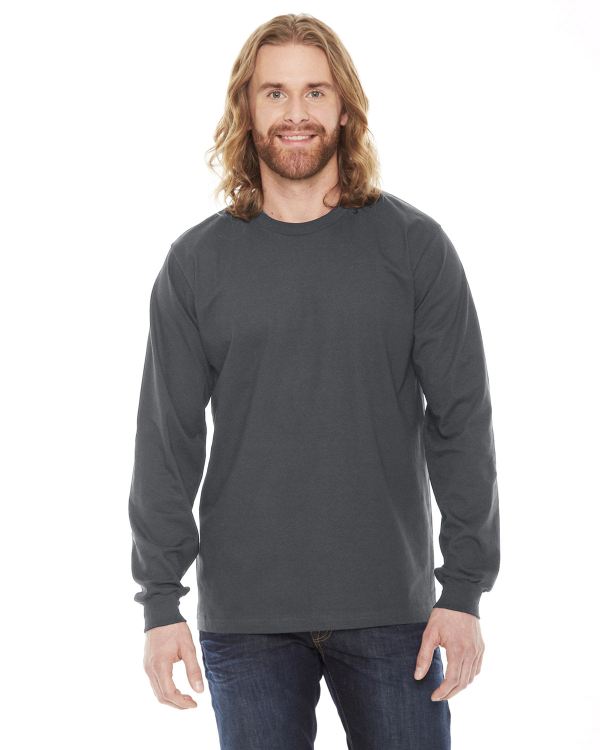 American Apparel 2007W Unisex Premium Cotton Long Sleeve T-Shirt - Soft Crewneck Tee for Men & Women | Perfect for Casual Wear, Layering & Everyday Comfort