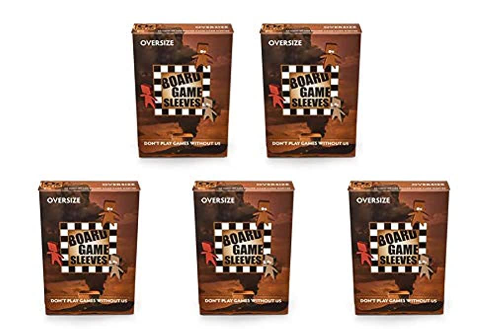 5 Packs Arcane Tinmen Non-Glare Board Game Card Sleeves - 50ct Oversize Matte Finish Sleeves Value Bundle for Magic, Yu-Gi-Oh, Pokemon and Collectible Card Games