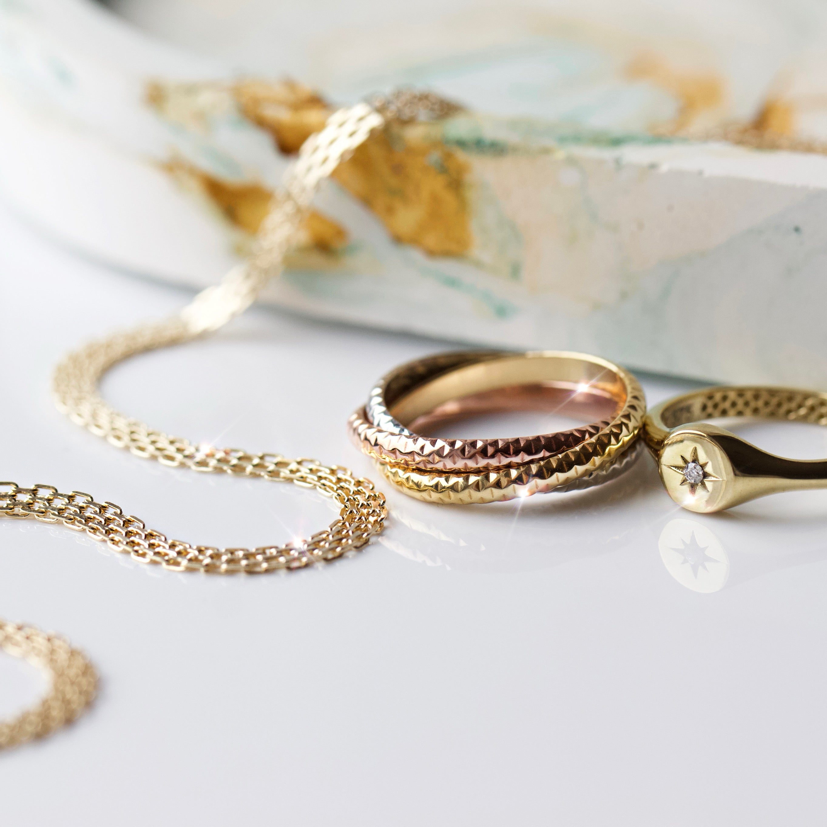 Braided Bismark Chain Necklace for Women - 18K Gold Plated Stainless Steel Layered Necklace - Elegant Jewelry Gift for Her - Perfect for Parties, Weddings & Everyday Wear