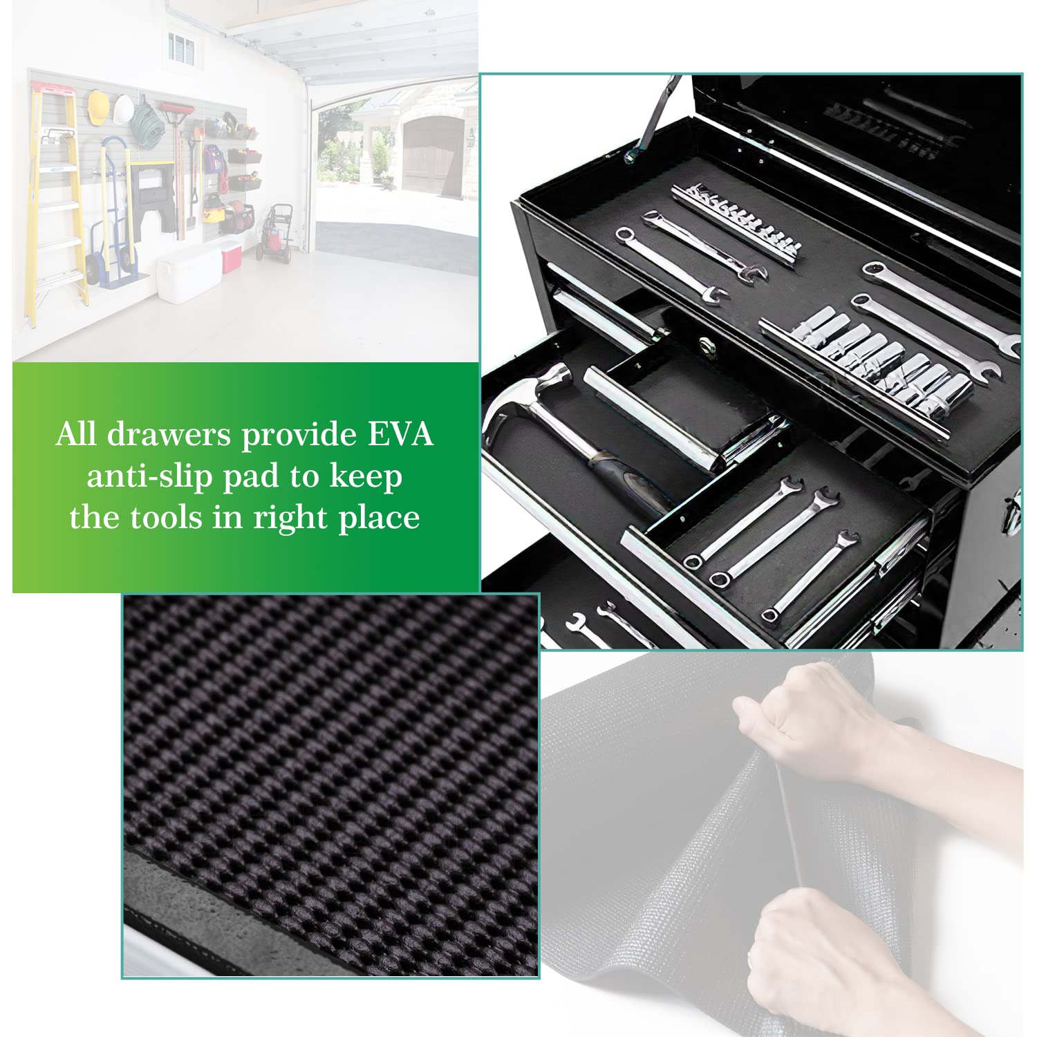 8-Drawer Rolling Tool Chest with Lockable Drawers - Heavy Duty Mobile Tool Storage Cabinet for Garage, Workshop & Warehouse - Large Tool Box with 4 Wheels & Detachable Design - Perfect for Mechanics, DIY Enthusiasts & Professional Contractors