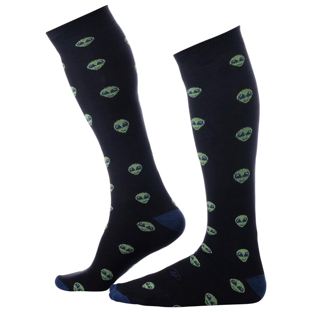 Pierre Henry Men's Over the Calf Dress Socks - 9 Pairs Colorful Funky Cotton Socks for Business & Casual Wear | Perfect for Office, Parties & Formal Events