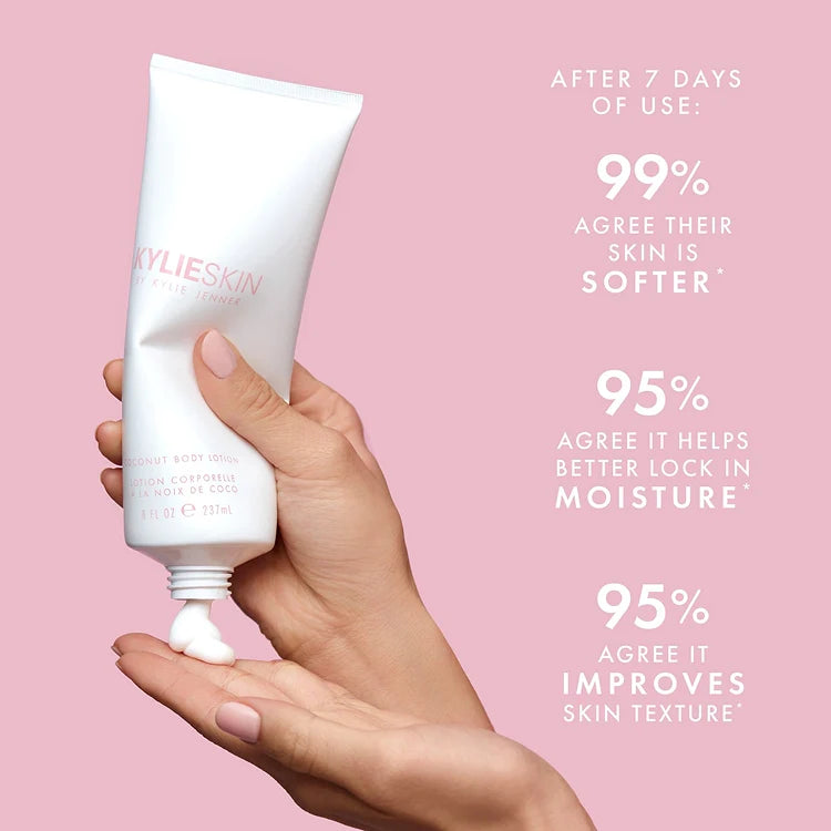 Kylie Cosmetics Coconut Body Lotion - Hydrating & Nourishing Cream for Dry Skin | Moisturizing Body Care for Women & Men | Perfect for Daily Use & After Sun Care
