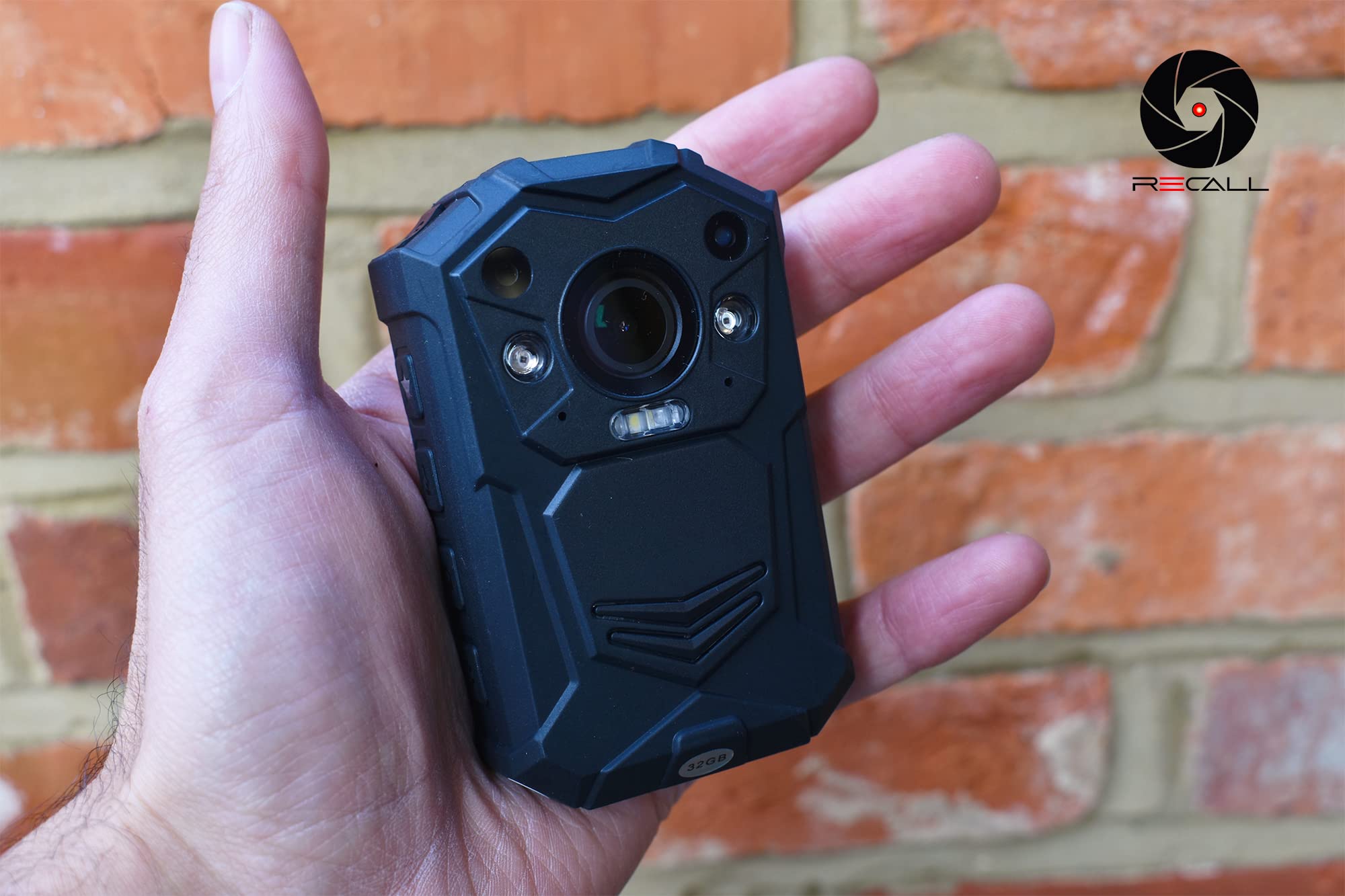 Recall Stealth 64GB Wearable Body Camera with Accessories - HD Recording, Night Vision for Security Guards, Bouncers, Law Enforcement & Personal Safety | Ideal for Night Patrols, Crowd Control & Evidence Collection