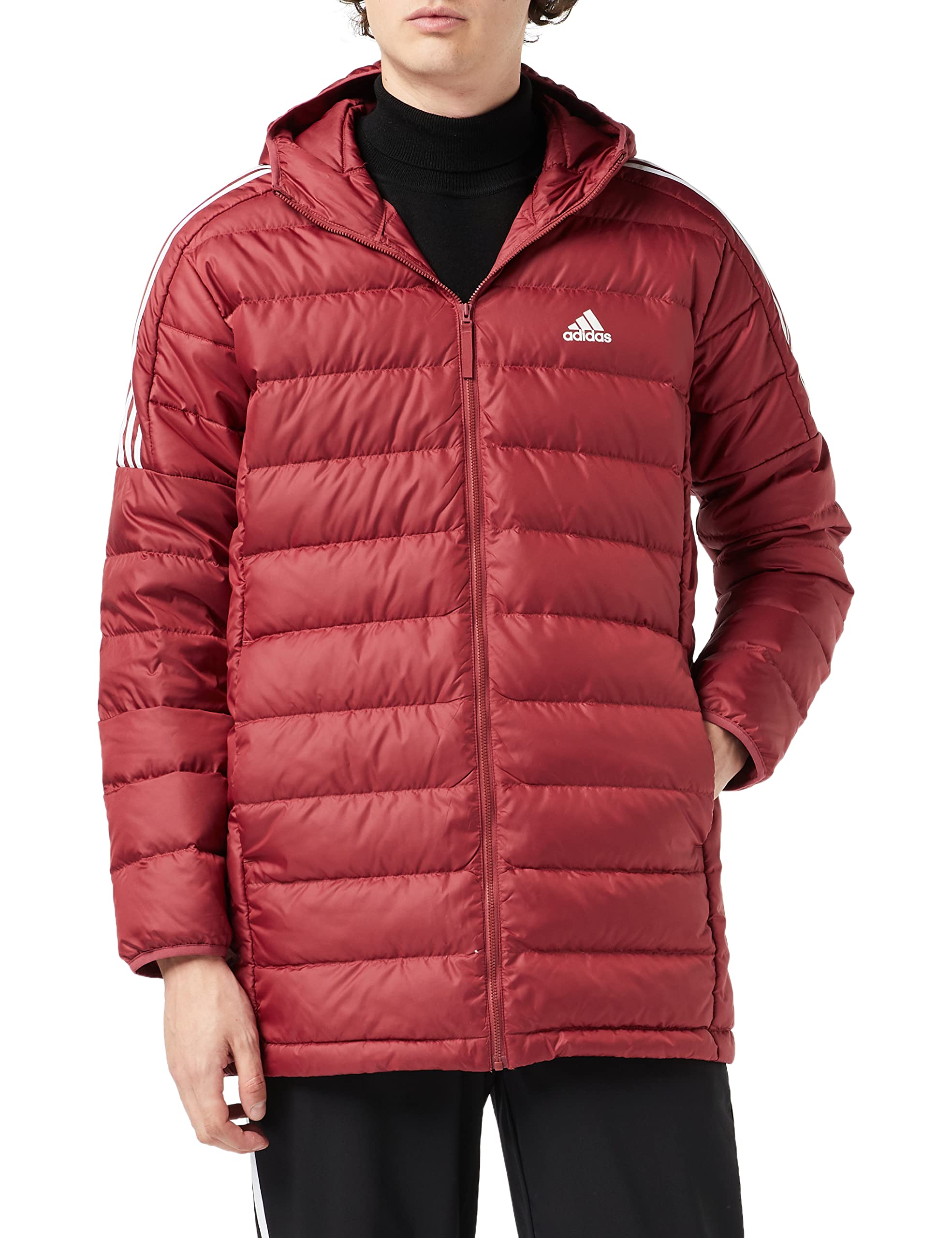 adidas Men's Essentials Down Parka - Lightweight Winter Jacket with Hood, Water-Resistant, Warm Puffer Coat for Cold Weather | Perfect for Outdoor Activities, Hiking, and Daily Commute