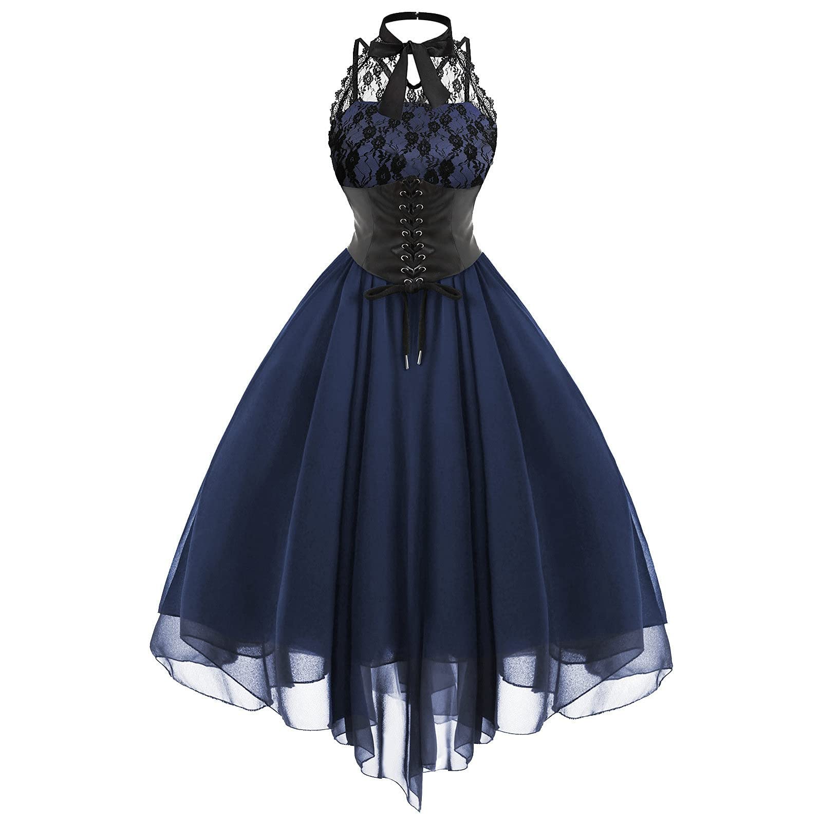 BNisBM Women's Plus Size Floral Lace Cocktail Dress - Elegant Rockabilly Swing Dress for Party, Wedding & Special Occasions