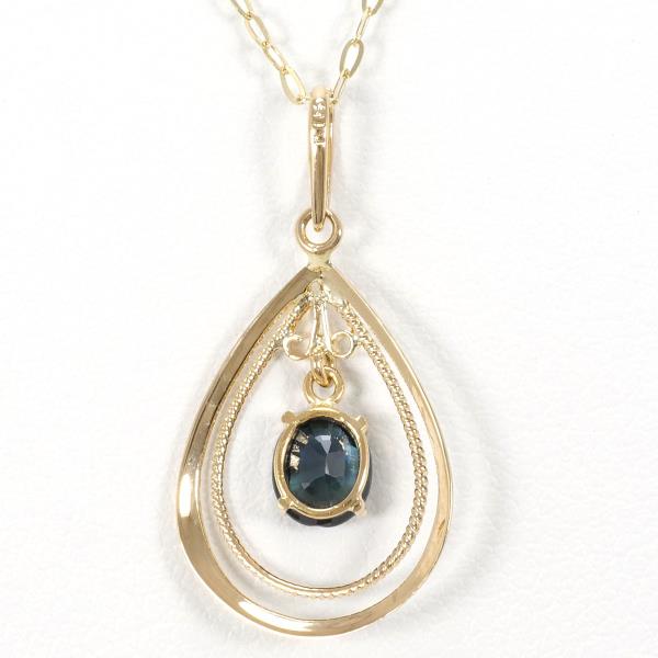 18K Yellow Gold Sapphire Necklace | Genuine Sapphire Pendant | Elegant Jewelry Gift for Women | Perfect for Weddings, Anniversaries & Special Occasions