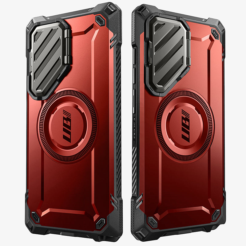 Samsung Galaxy S24 Ultra Unicorn Beetle Pro MAG XT Bumper Case - Shockproof Protective Cover with Magnetic Ring (Metallic Red) | Perfect for Outdoor Adventures, Work & Daily Use