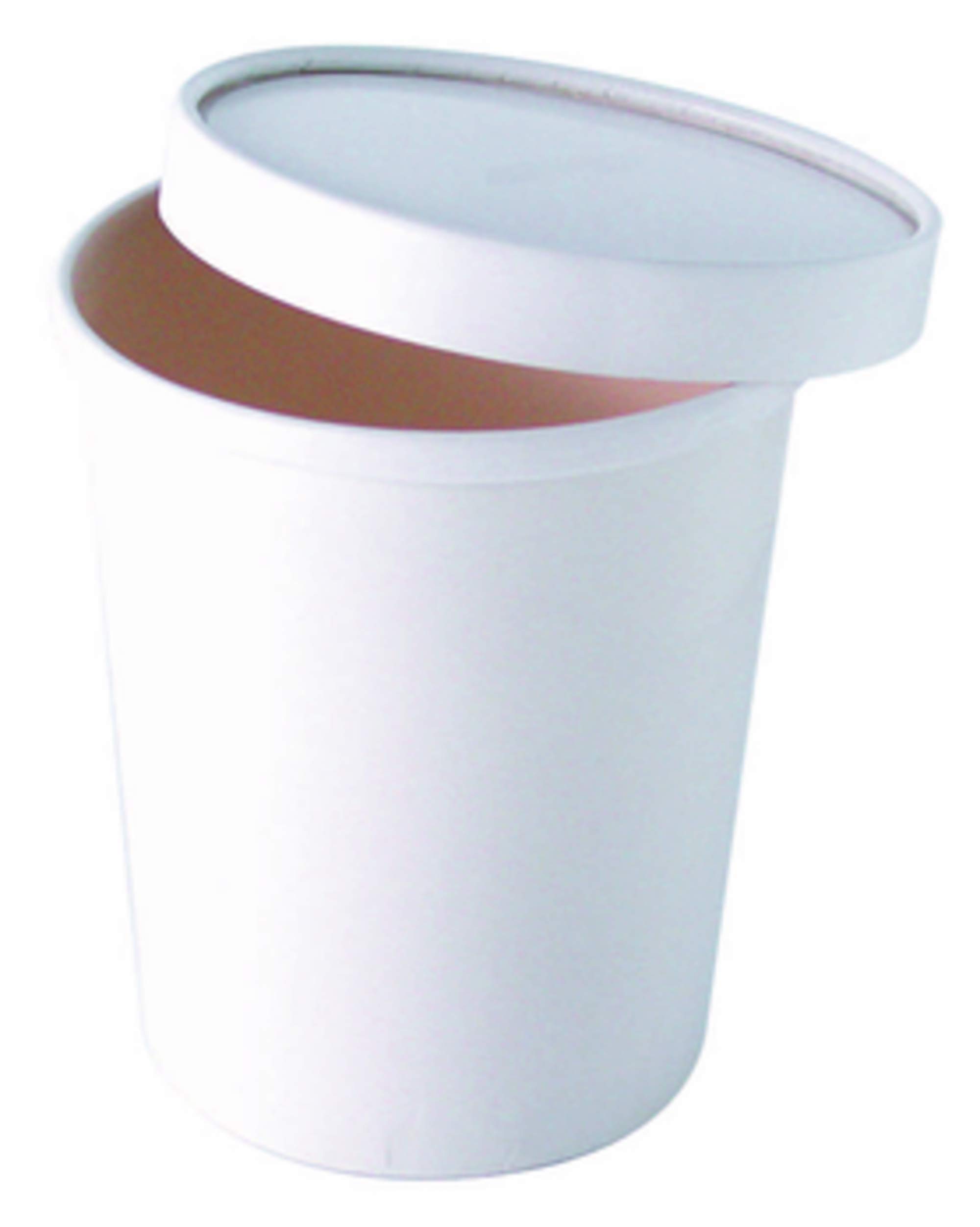 PacknWood 210SOUP24 - 650ml White Recyclable Paper Soup Cups with Lids (96mm, 500/Case) - Perfect for Weddings, Catering, and Takeout Services