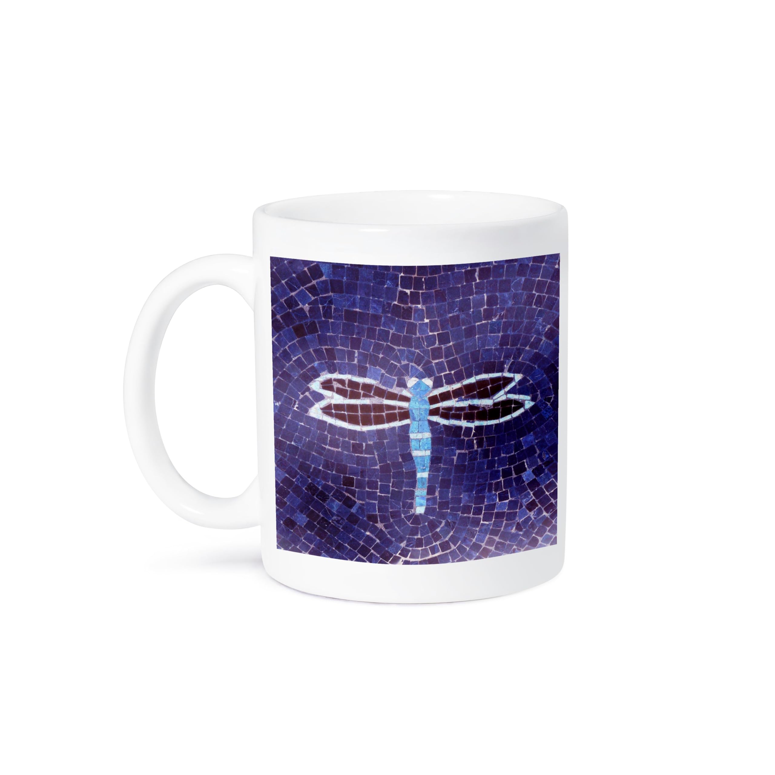 3D Rose Dragonfly on Purple Ceramic Coffee Mug - 15 oz Insulated Cup for Hot & Cold Drinks - Perfect for Home, Office, or Gift Giving