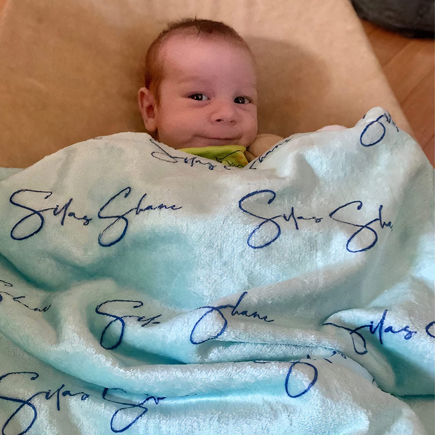 Personalized Baby Blanket with Name - Custom Monogrammed Swaddle Blanket for Newborns - Perfect Baby Shower Gift for Boys & Girls - Soft & Cozy Nursery Blanket for Birthdays & Special Occasions - Ideal for Swaddling, Cuddling & Photo Props