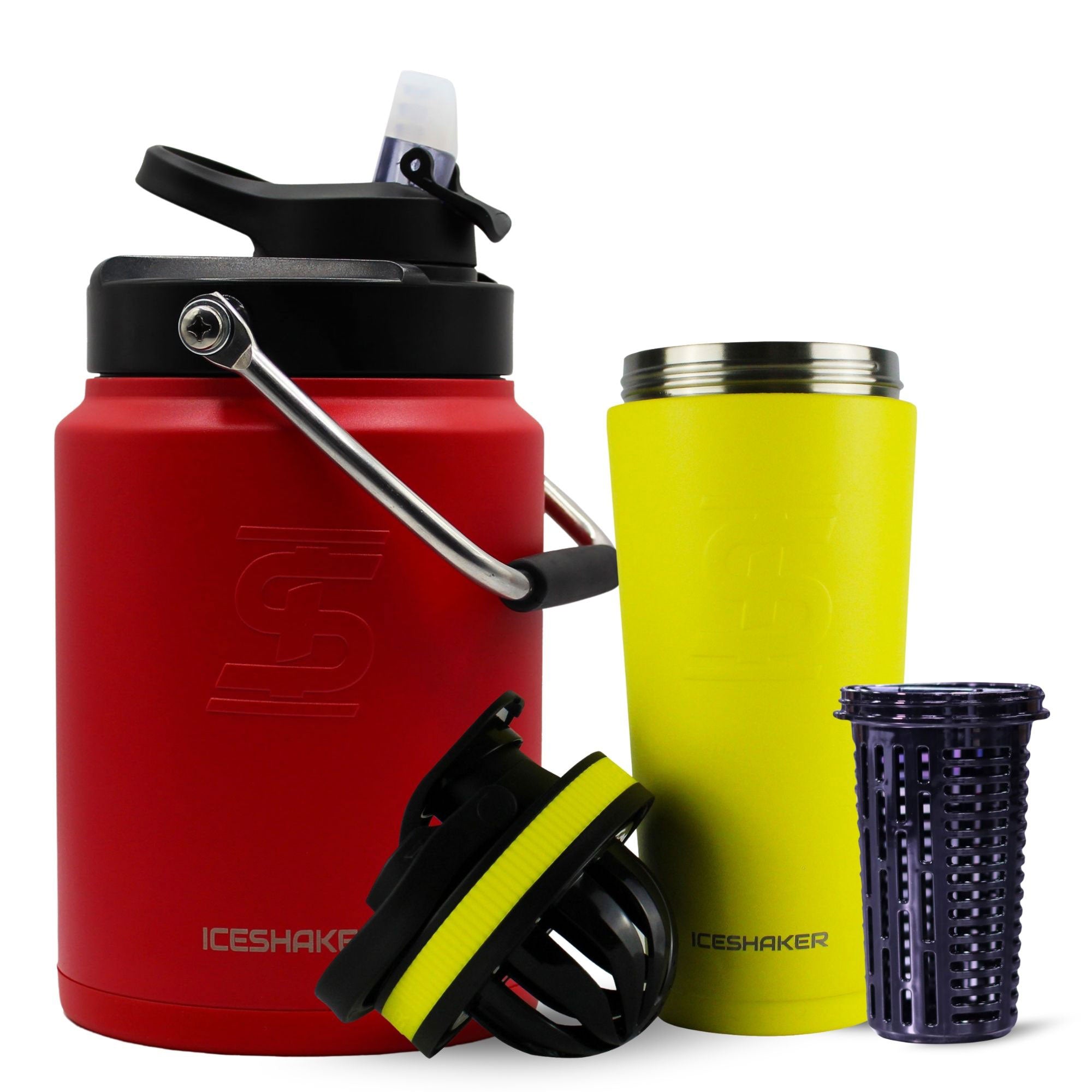 Premium Ice Shaker Hydration Pack - Insulated Water Bottle for Gym, Workout & Outdoor Sports - Leakproof & BPA-Free Shaker Cup for Protein Shakes & Cold Drinks