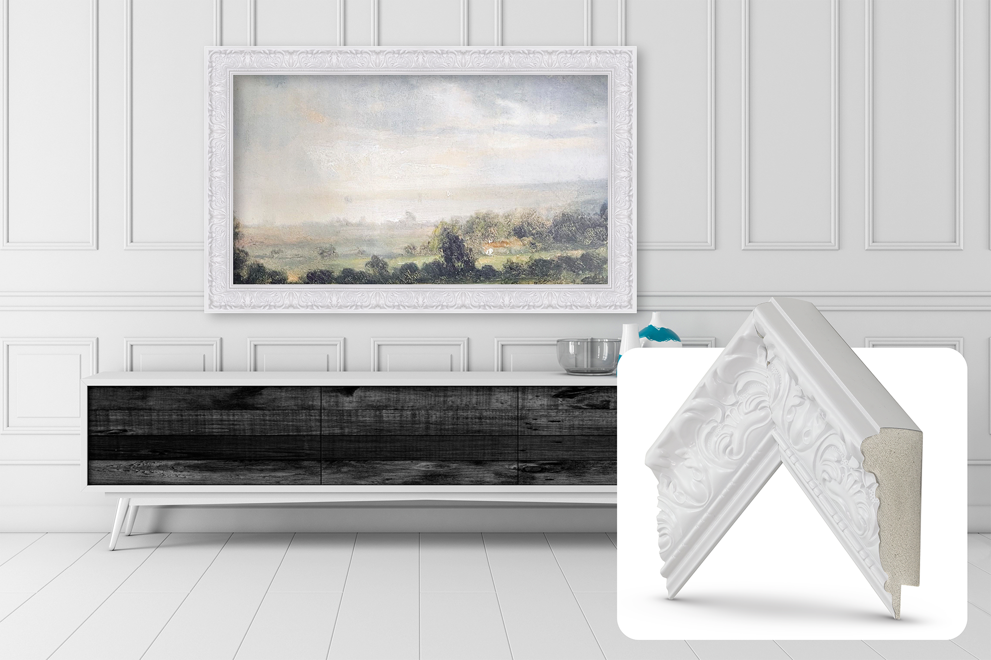 Tuscan Gloss White Open Box - Premium Home Decor for Living Room, Bedroom & Office - Elegant & Modern Design