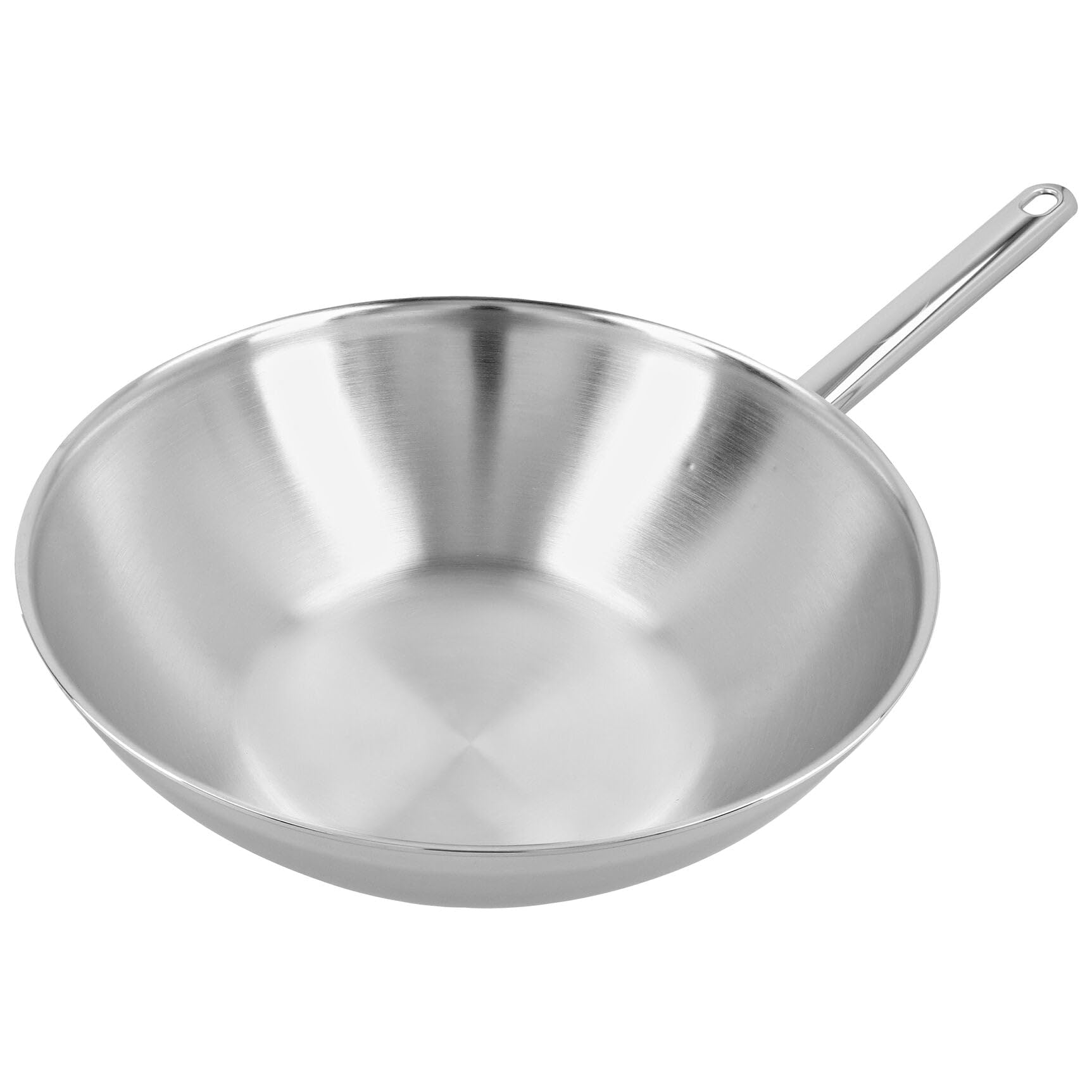 Demeyere 30cm Stainless Steel Wok Pan - Professional Stir Fry Pan with Lid, 4.8L Capacity, Induction Compatible - Perfect for Asian Cooking, Stir Frying Vegetables & Meats, Home & Restaurant Use