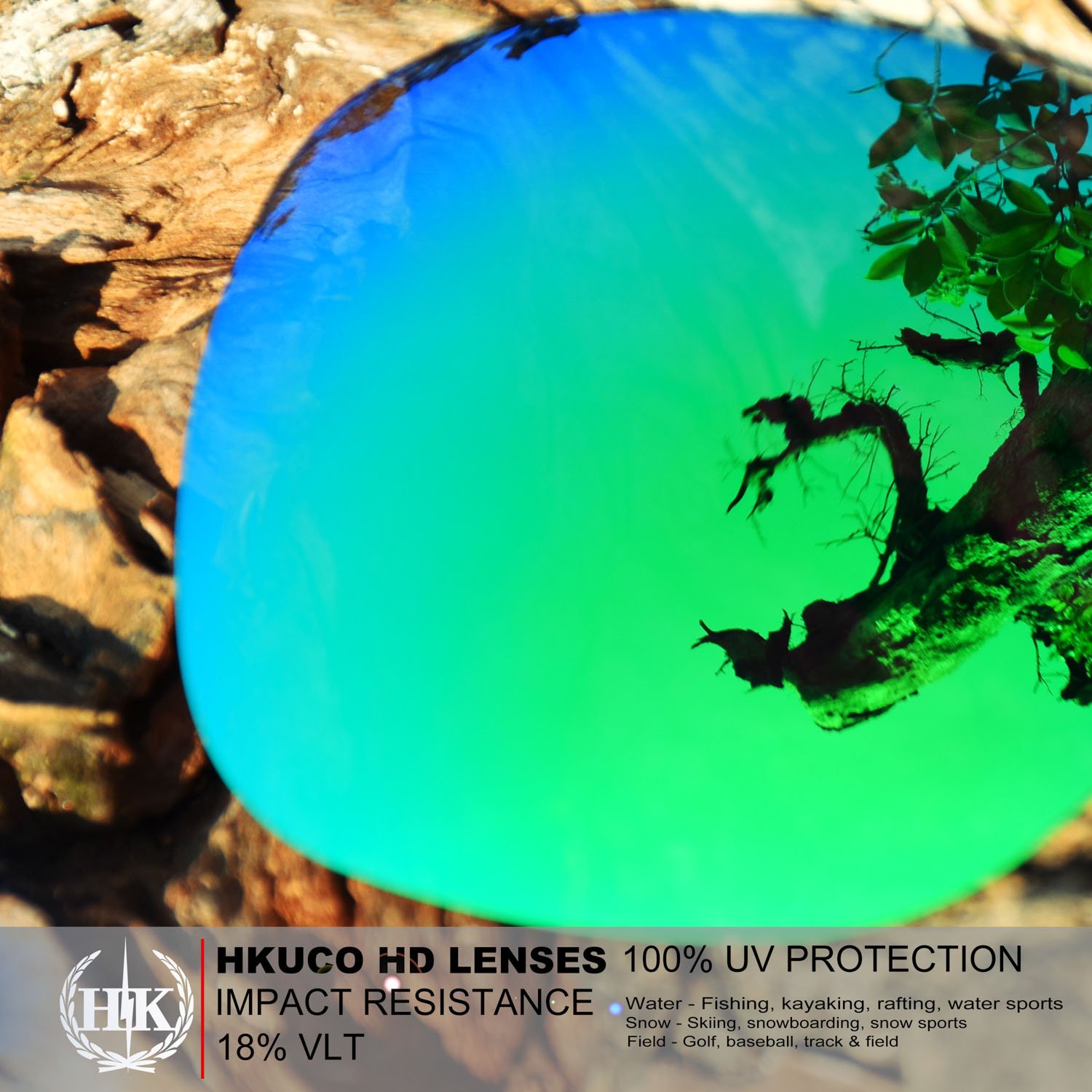 HKUCO Replacement Lenses for Oakley Gascan Sunglasses - Polarized & Anti-Glare Lens for Men - Perfect for Driving, Cycling & Outdoor Sports