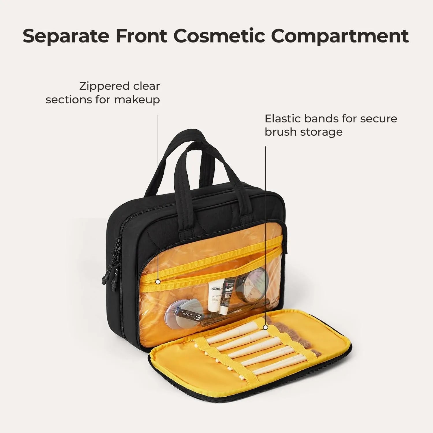 Paz Hanging Toiletry Bag for Travel - Waterproof Cosmetic Organizer with Multiple Pockets - Perfect for Bathroom, Camping & Gym Essentials Storage