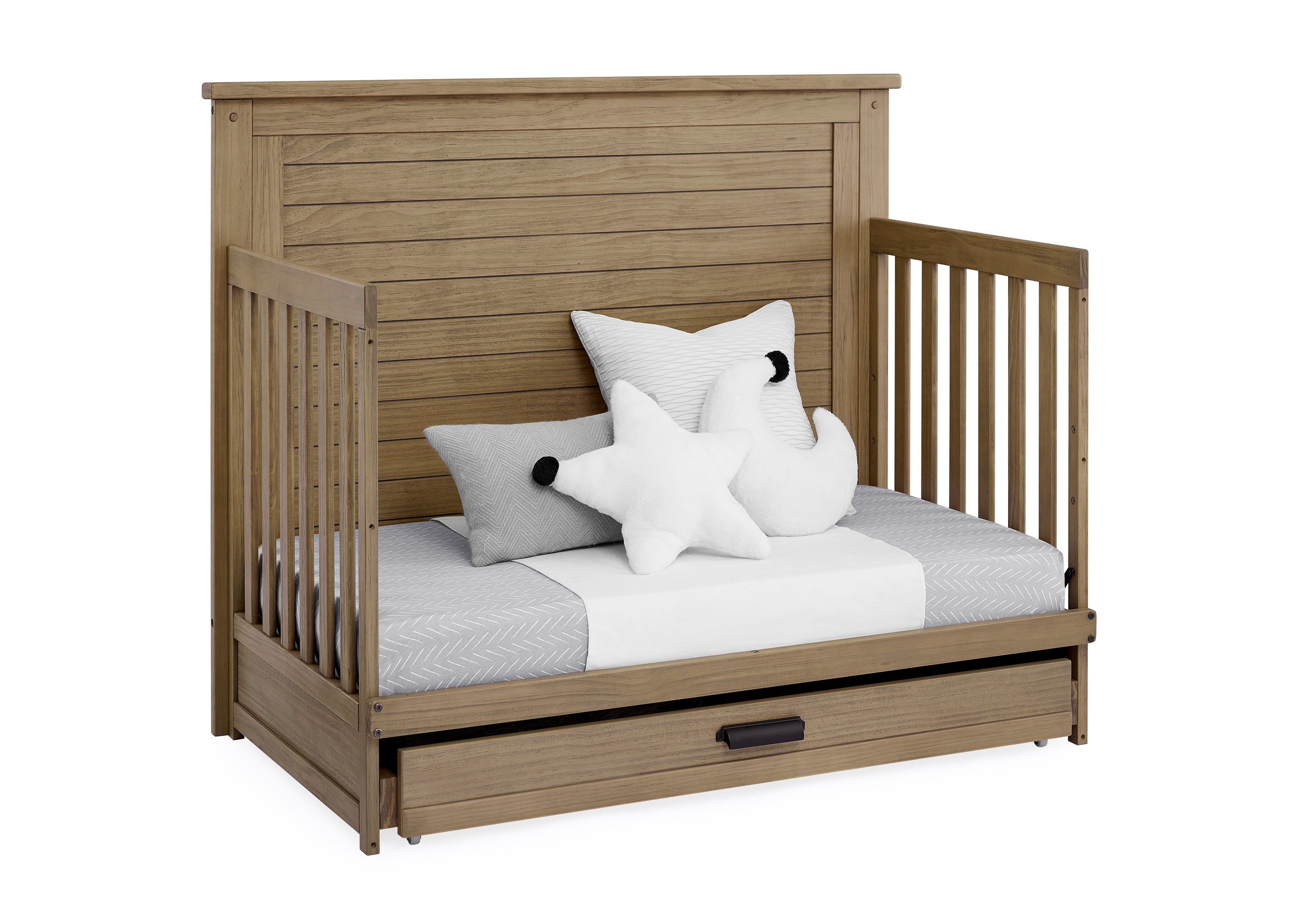 Caden 6-in-1 Convertible Baby Crib with Trundle Drawer - Nursery Bedroom Furniture for Newborn to Toddler - Perfect for Small Spaces & Guest Rooms