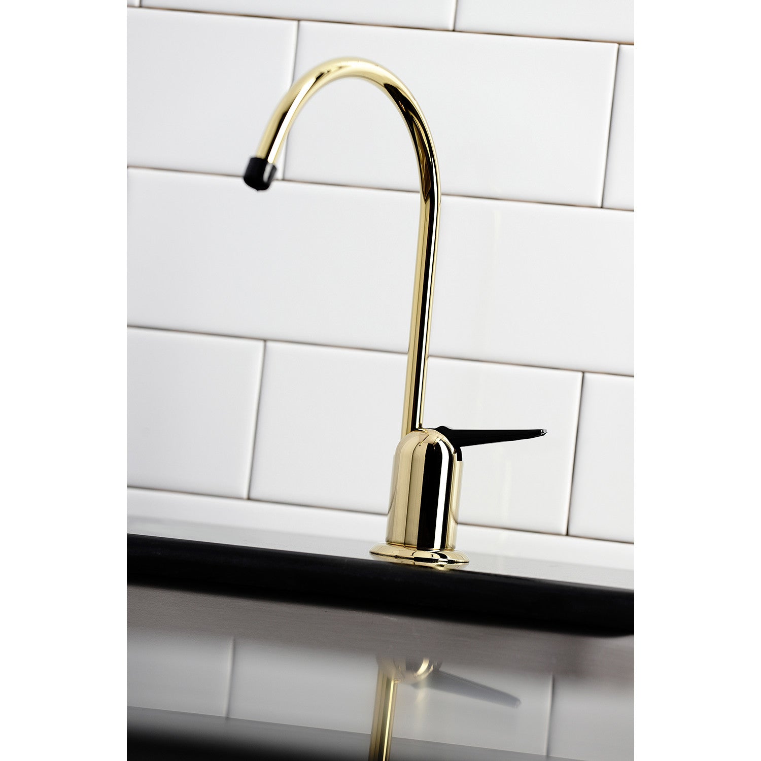 Americana K6192 Single Handle 1 Hole Deck Mount Water Filtration Faucet in Polished Brass - Perfect for Kitchen Sink, Countertop & Bar Water Filter Systems