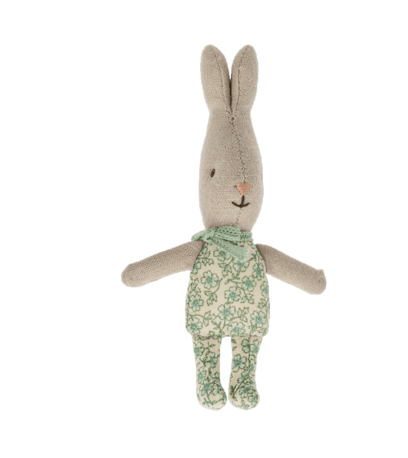 Maileg MY Baby Green Rabbit - Soft Plush Toy for Kids & Nursery Decor | Perfect for Gifts, Playtime & Baby Showers