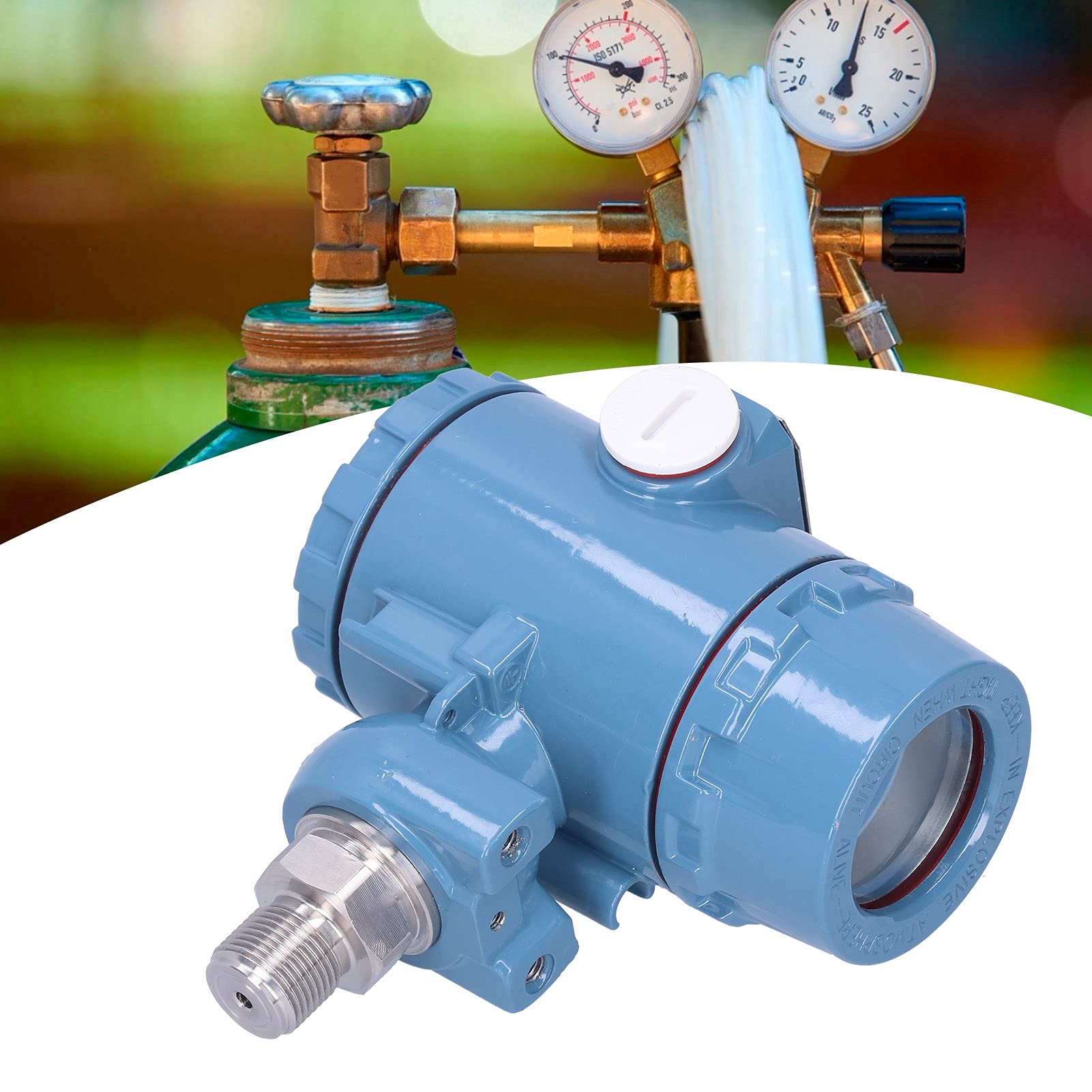 High Accuracy Pressure Transducer - Industrial Grade Pressure Transmitter with Reliable Performance for Hydraulic Systems, HVAC Monitoring & Process Control