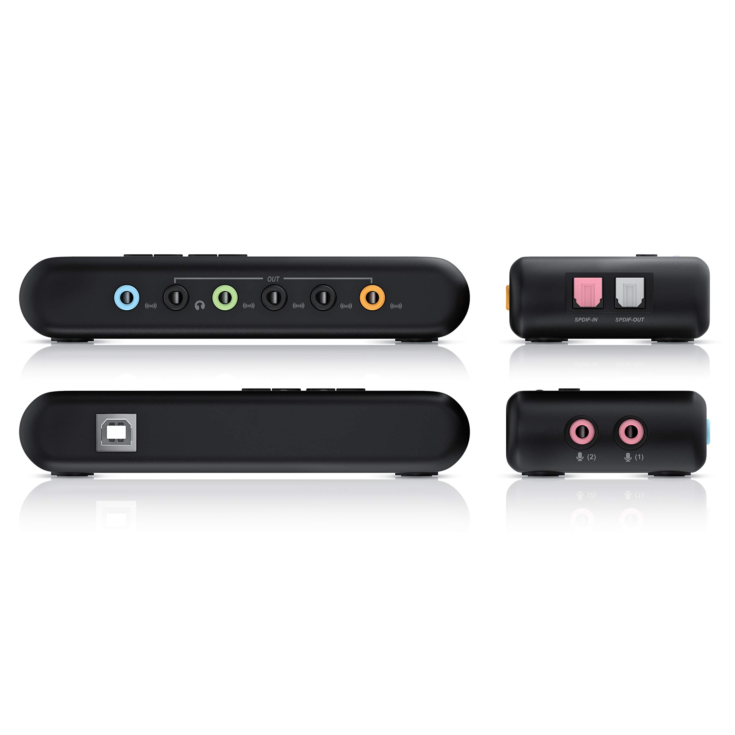 CSL 7.1 USB External Sound Card - 8-Channel Audio Adapter with Dynamic 3D Surround Sound - Supports Analog & Digital Devices - Ideal for Gaming, Home Theater, and Studio Recording