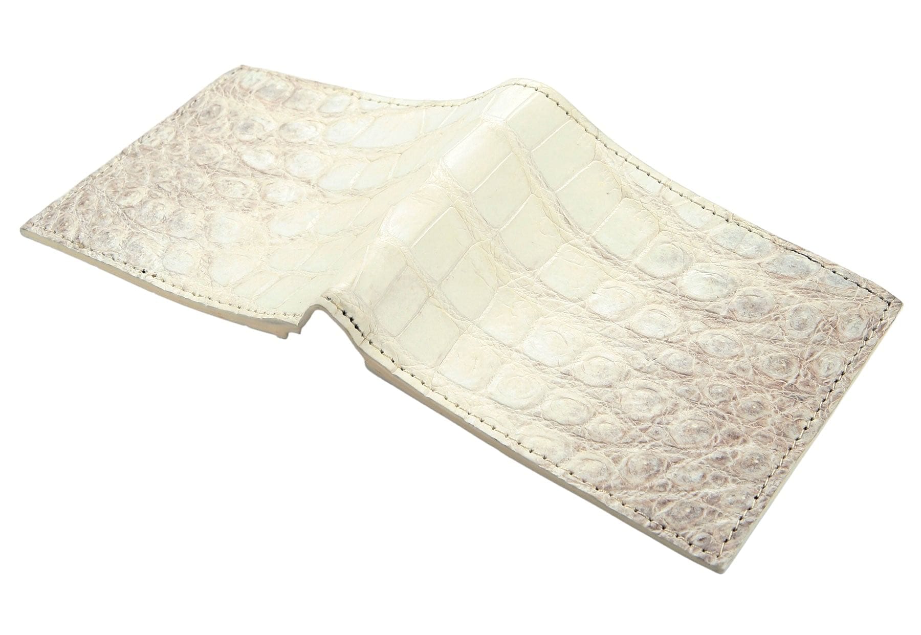 Luxury Genuine White Crocodile Leather Wallet for Men - Premium Designer Money Clip Billfold - Perfect for Business, Gifts & Formal Occasions