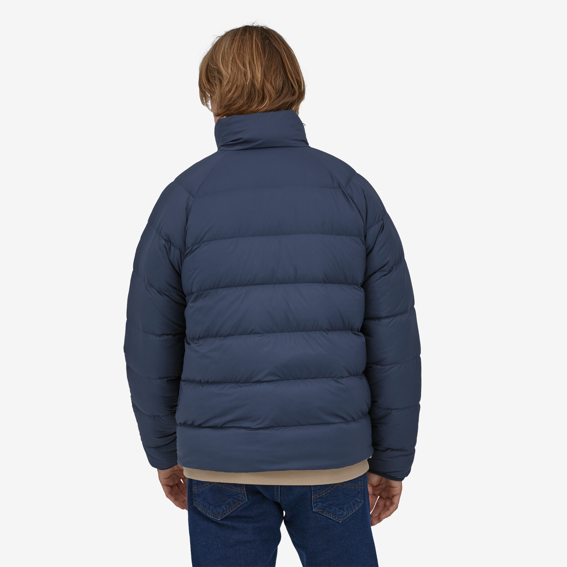 Men's Reversible Silent Down Fleece Jacket - Lightweight Warm Winter Coat for Outdoor Hiking & Casual Wear