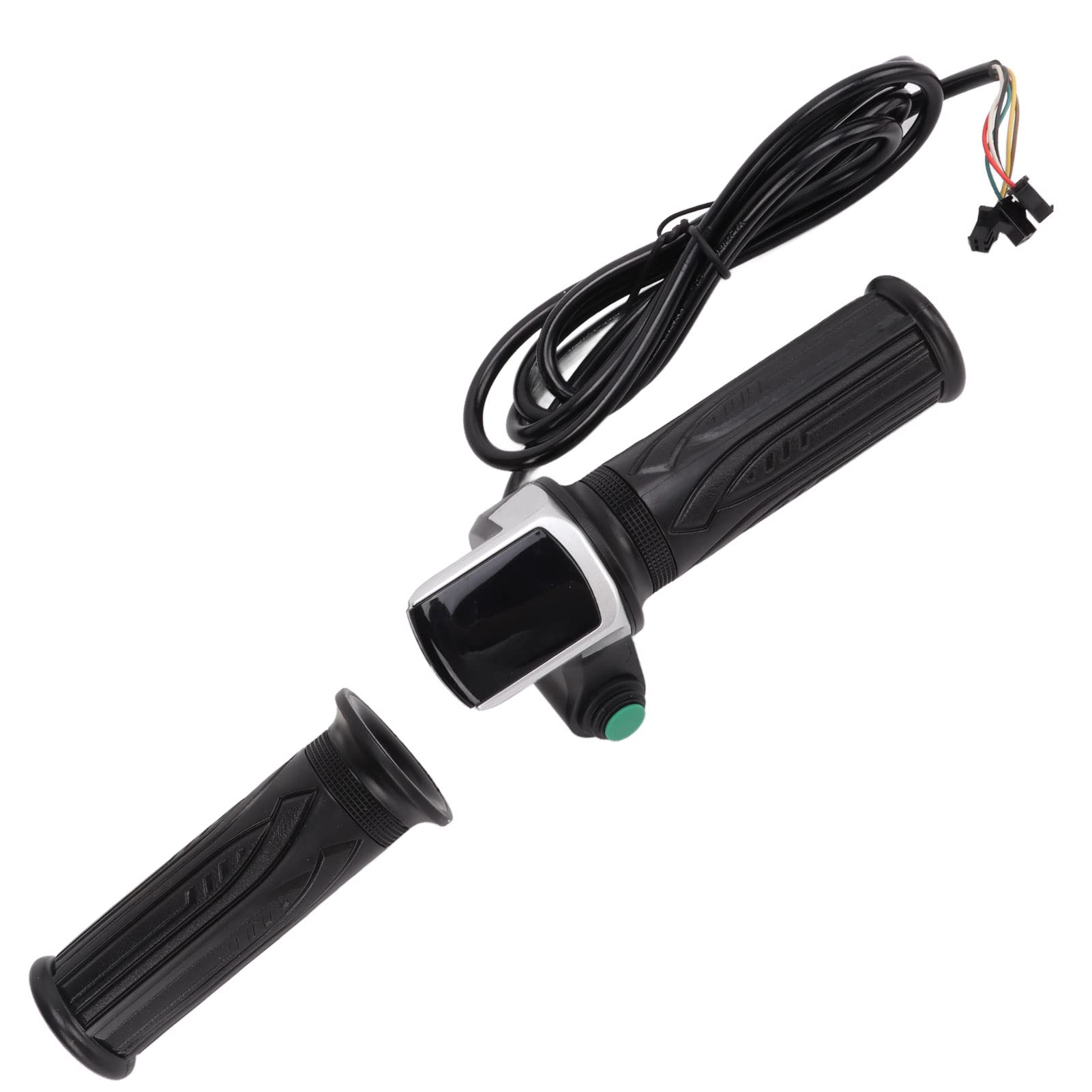 Shanrya Universal Electric Bike Throttle Grip with LED Display - 1 Pair Sensitive Rubber Grip for E-Bike & Scooter - Perfect for Commuting, Off-Road & Urban Riding