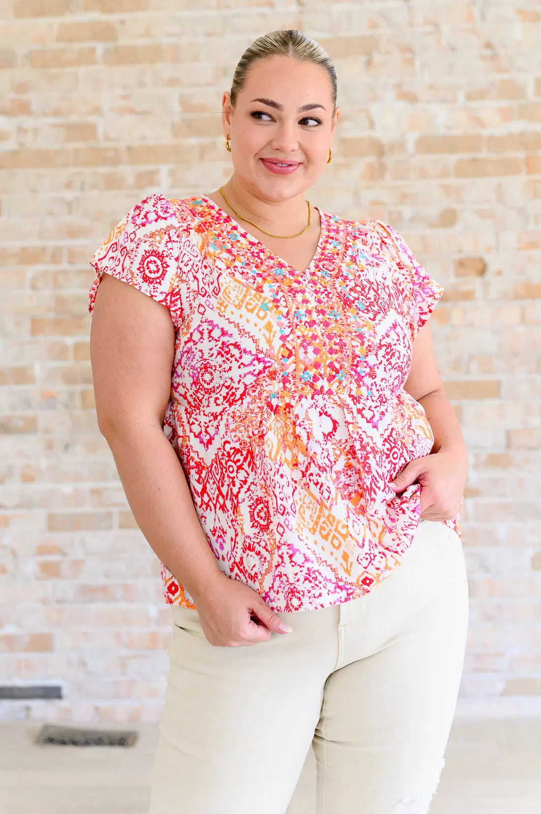 Stylish Flutter Sleeve Blouse for Women - Trendy Multi-Color Tops for Casual Wear & Office Outfits | Perfect for Spring/Summer Fashion