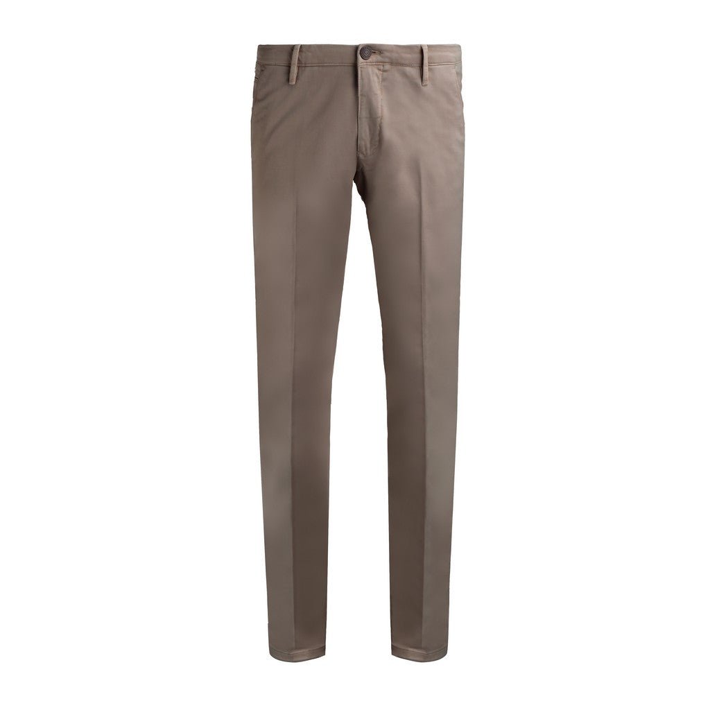 FRADI Men's Fleece Cotton Stretch Chinos Pants - Comfortable YUTA REG Fit Casual Trousers for Work, Travel & Everyday Wear