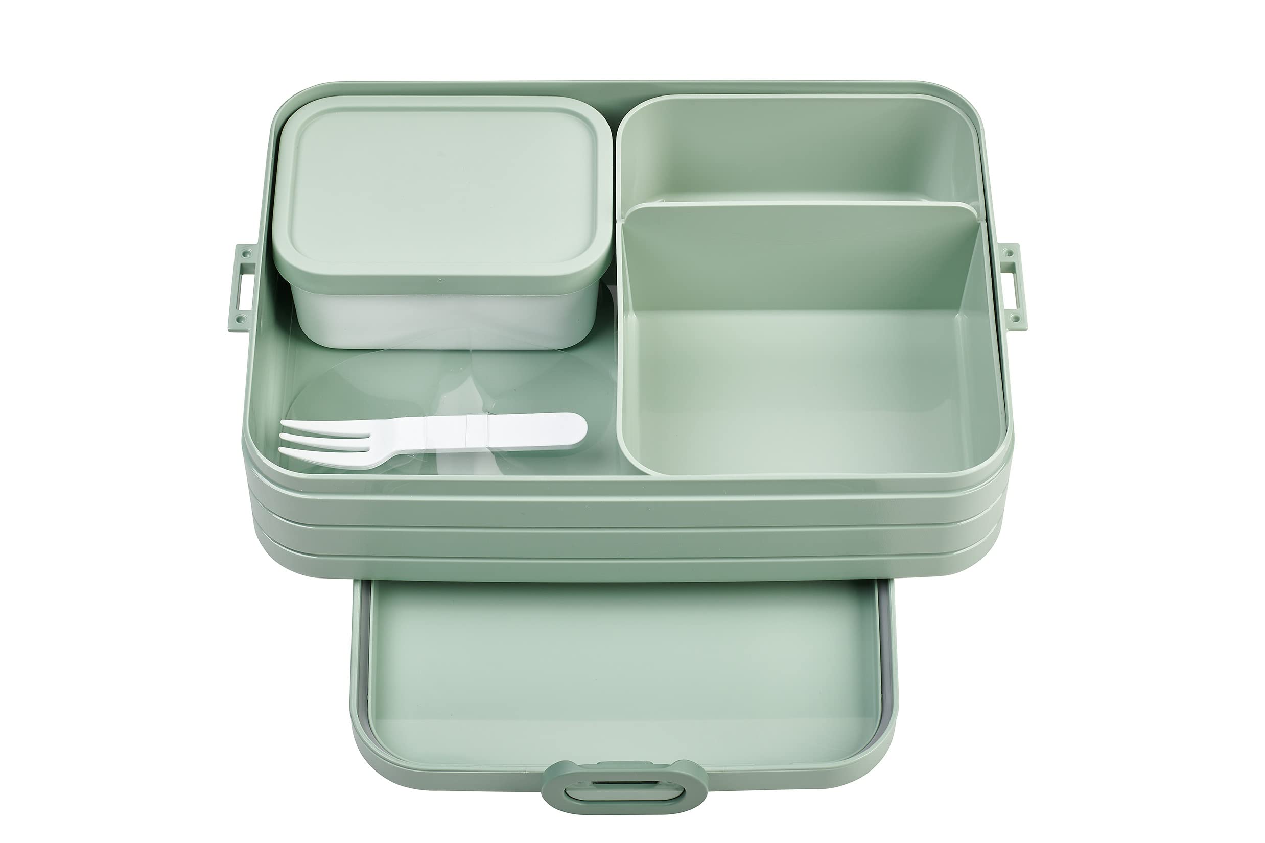 Mepal Large Bento Lunch Box for Adults - 4 Sandwiches or 8 Bread Slices Capacity - Perfect for Sandwiches, Snacks & Leftovers - Nordic Sage Design - Ideal for Office, School & Picnic Lunch Storage