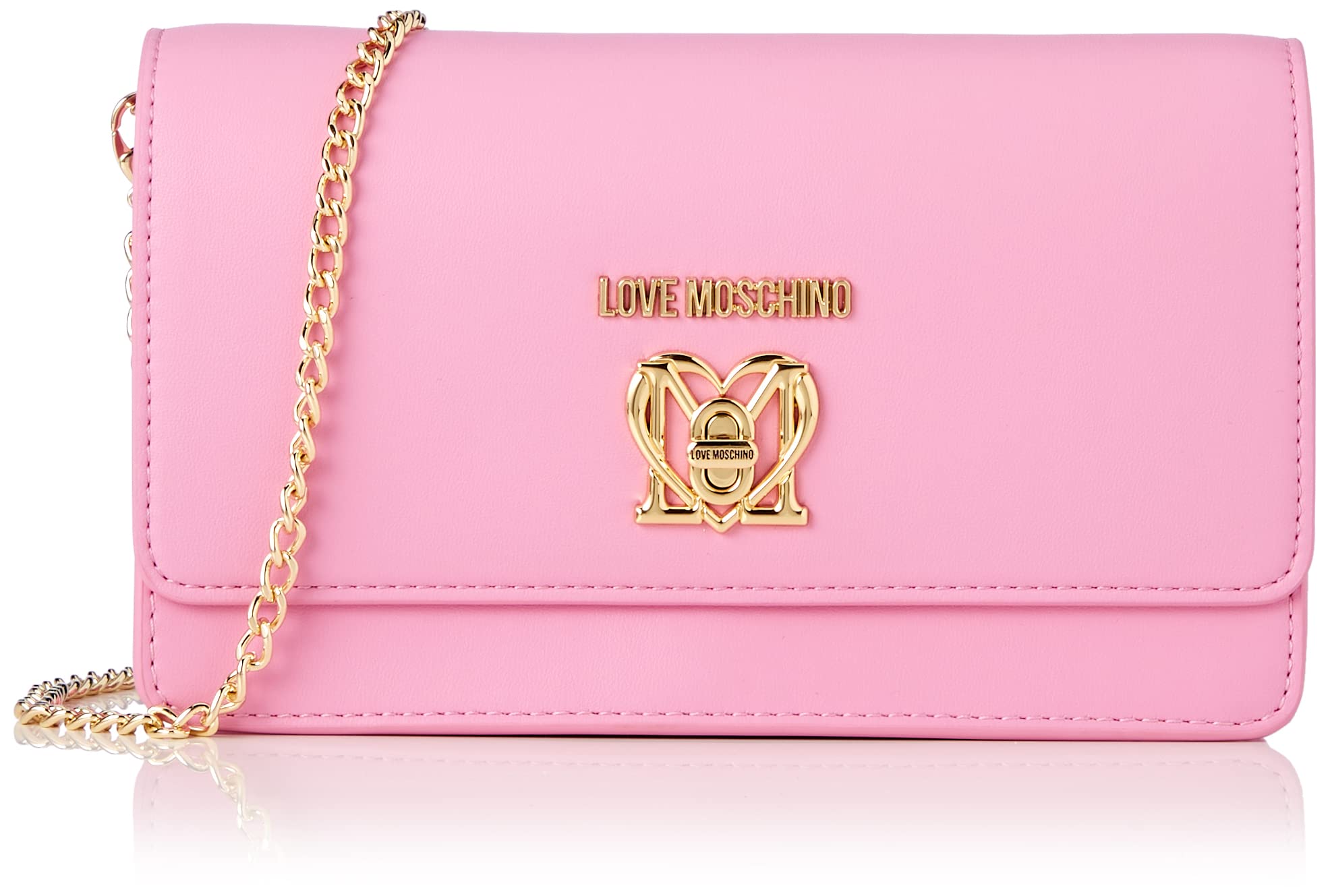 Love Moschino Women's JC4393PP0FKO0 Leather Shoulder Bag - Stylish Designer Handbag for Women, Perfect for Work, Travel & Evening Out